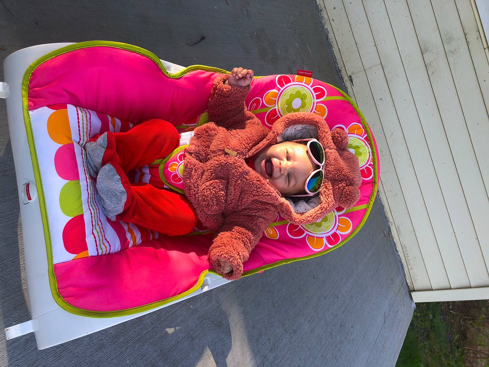 Kaia joined the competition — help win amazing prizes! baby, baby_products, bedtime, carmine, child, comfort, grass, headwear, linens, magenta, nap, pattern, person, pink, rectangle, room, sleep, textile, toddler