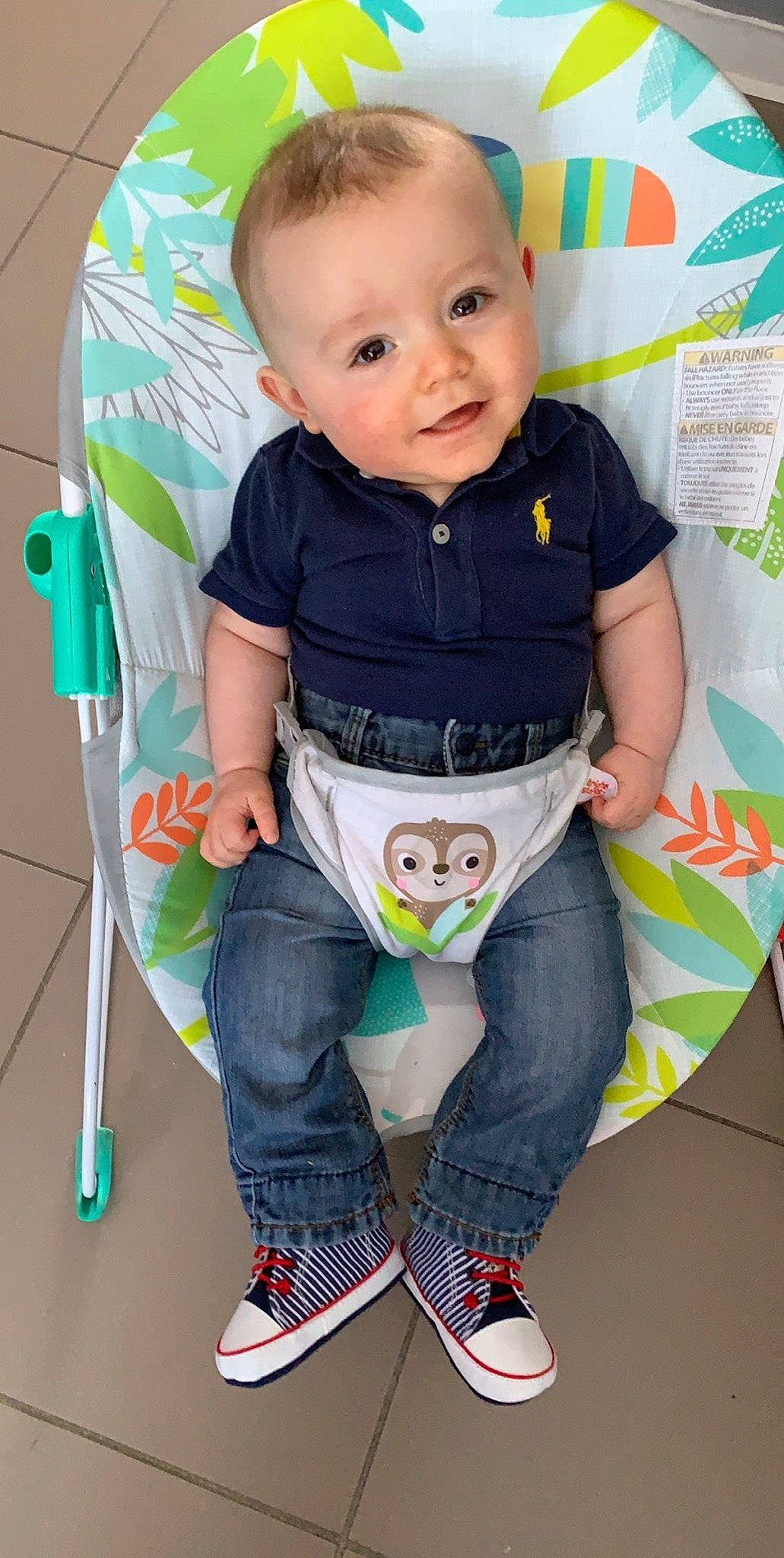 Lucas participe au concours pour gagner de l'argent avec cette photo : baby, child, person, product, smile, toddler