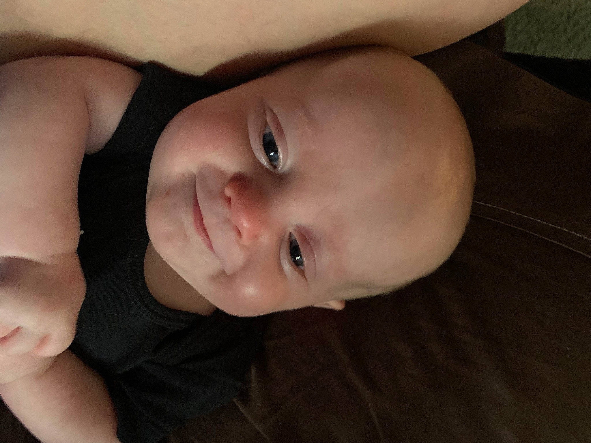 Baylan is registered to the contest to win money with this photo: baby, cheek, chin, comfort, eye, eyebrow, eyelash, flash_photography, headgear, human_body, iris, lip, mouth, neck, nose, person, skin, sleeve, smile, toddler