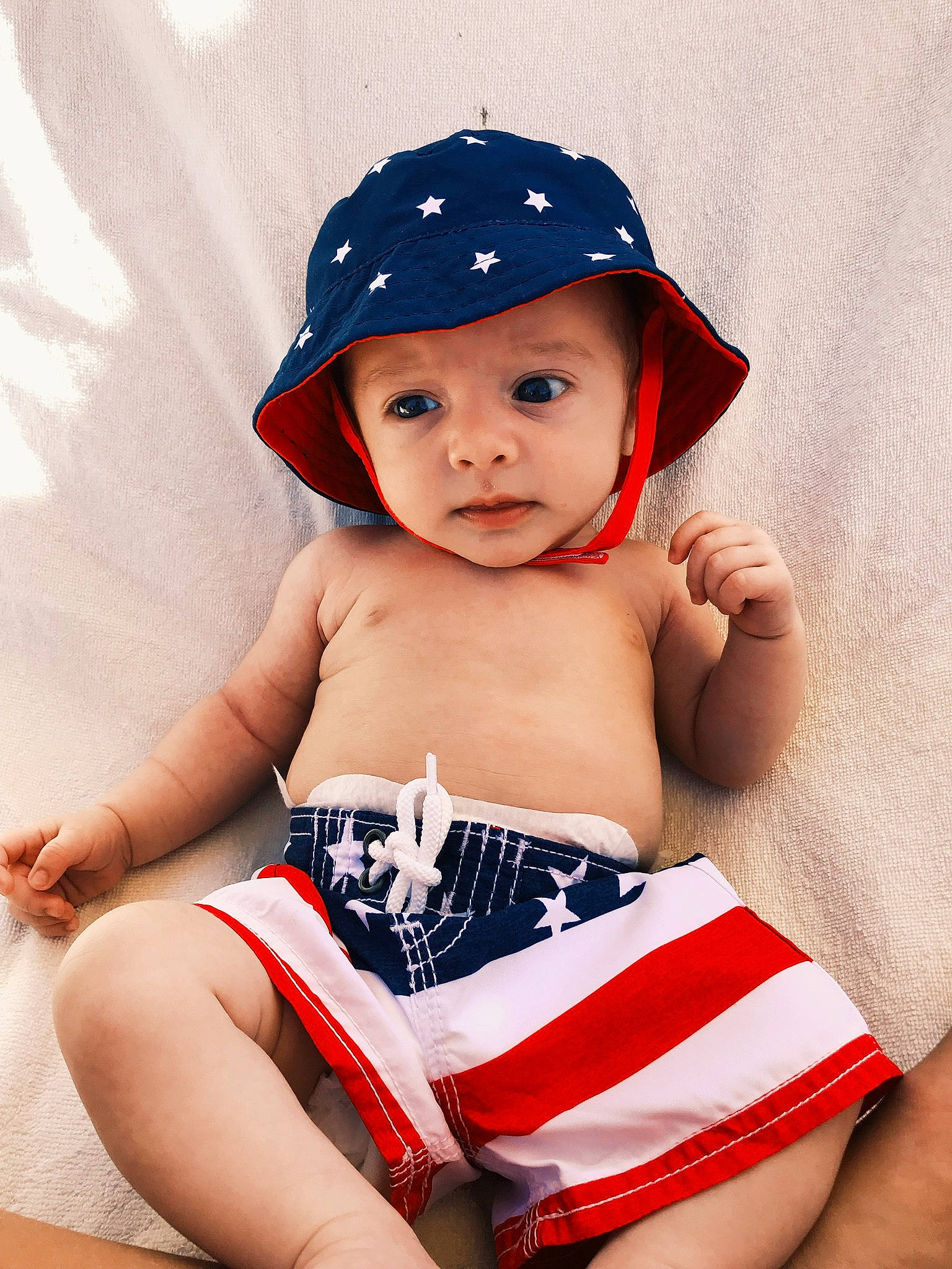 Cohen is registered to the contest to win money with this photo: baby, baby_bloomers, black_hair, briefs, cap, child, child_model, clothing, costume, costume_accessory, costume_hat, fashion_accessory, hat, headgear, headwear, leg, muscle, person, personal_protective_equipment, thigh