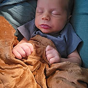 Owen joined the competition — help win amazing prizes! baby, newborn, sleeping, blanket, hands, closed_eyes, infant, soft_texture, cozy, bed, fabric, peaceful, skin, person, portrait, rest, comfort, clothing, indoors, nap