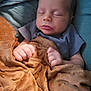 baby, newborn, sleeping, blanket, hands, closed_eyes, infant, soft_texture, cozy, bed, fabric, peaceful, skin, person, portrait, rest, comfort, clothing, indoors, nap