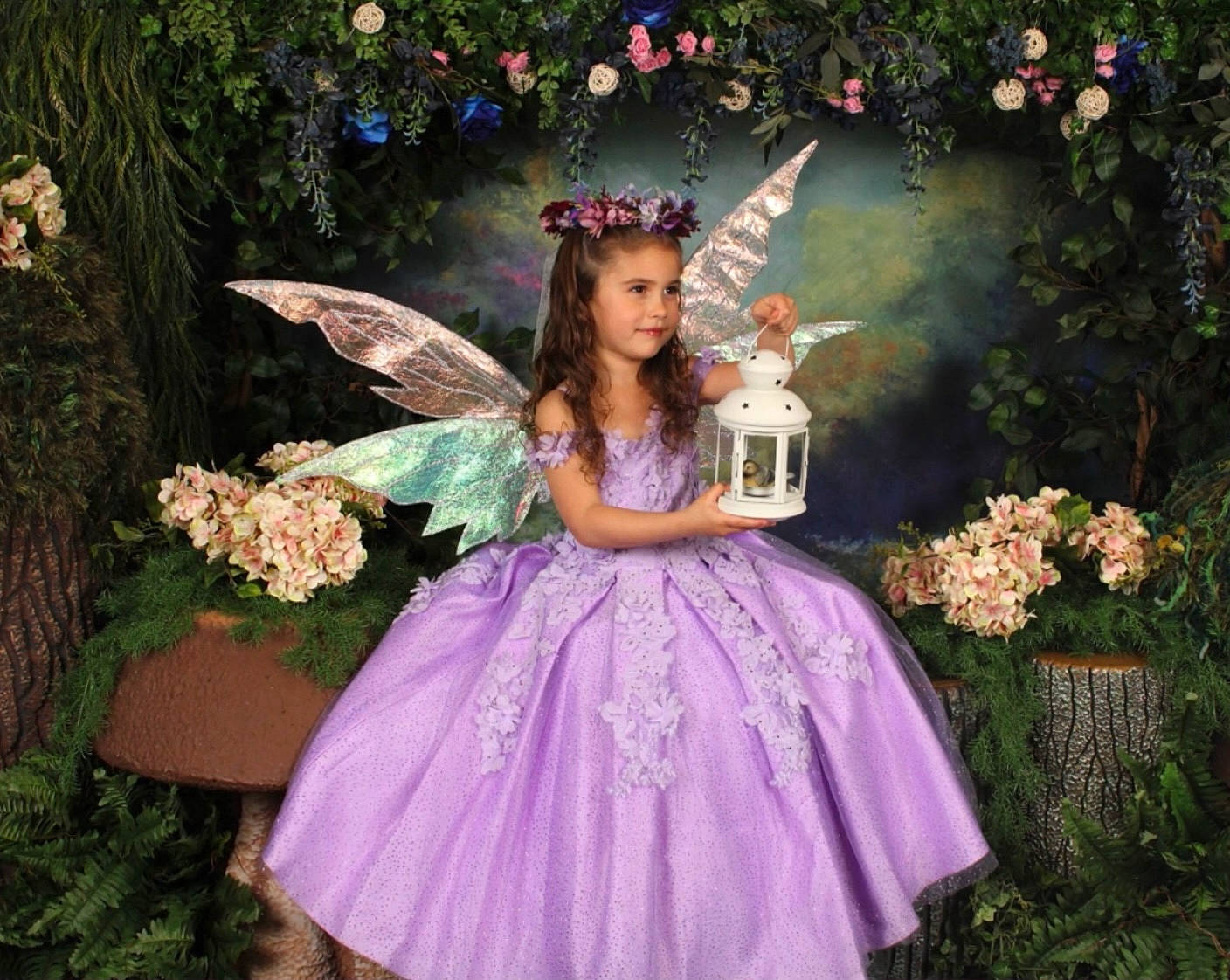 Aliya is registered to the contest to win money with this photo: angel, day_dress, dress, event, fictional_character, flower, formal_wear, gown, grass, hair_accessory, happy, headpiece, magenta, mythical_creature, one_piece_garment, person, petal, pink, plant, pollinator