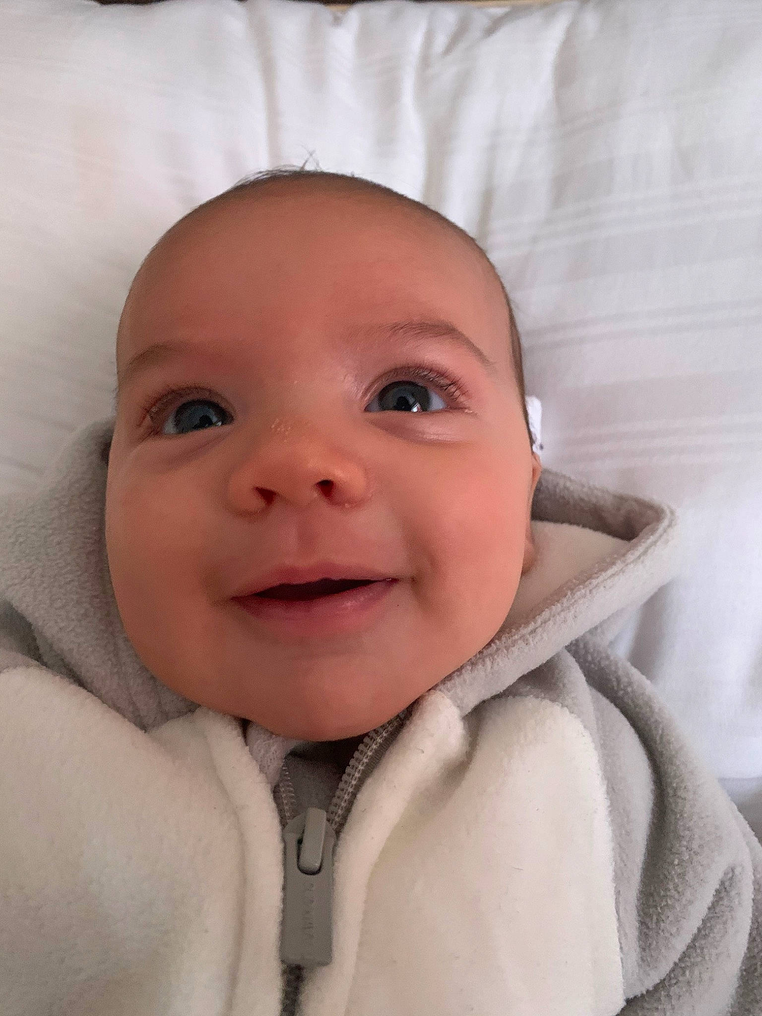 Zavier is registered to the contest to win money with this photo: baby, baby_making_funny_faces, cheek, child, chin, close_up, eye, eyebrow, face, facial_expression, forehead, head, iris, joy, lip, mouth, nose, person, skin, smile