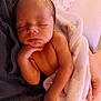 baby, newborn, infant, sleeping, sleep, blanket, towel, hand, arm, face, portrait, cute, resting, nursery, closeup, skin, peaceful, cuddling, parent_hand, soft_texture