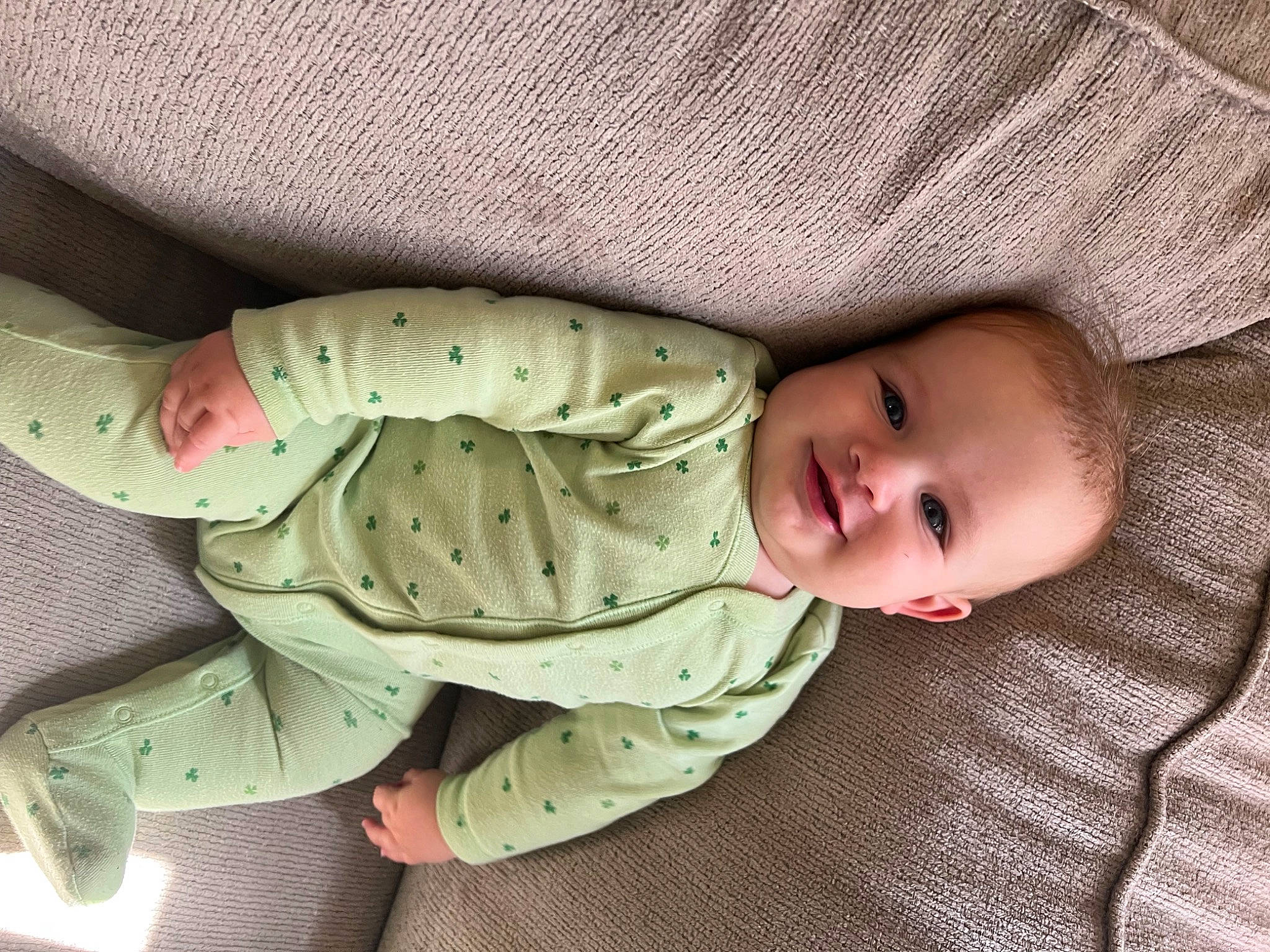 Cody joined the competition — help win amazing prizes! baby, baby_products, baby_safety, baby_toddler_clothing, child, comfort, head, joy, linens, pattern, person, sitting, sleeve, smile, toddler, tree, wood