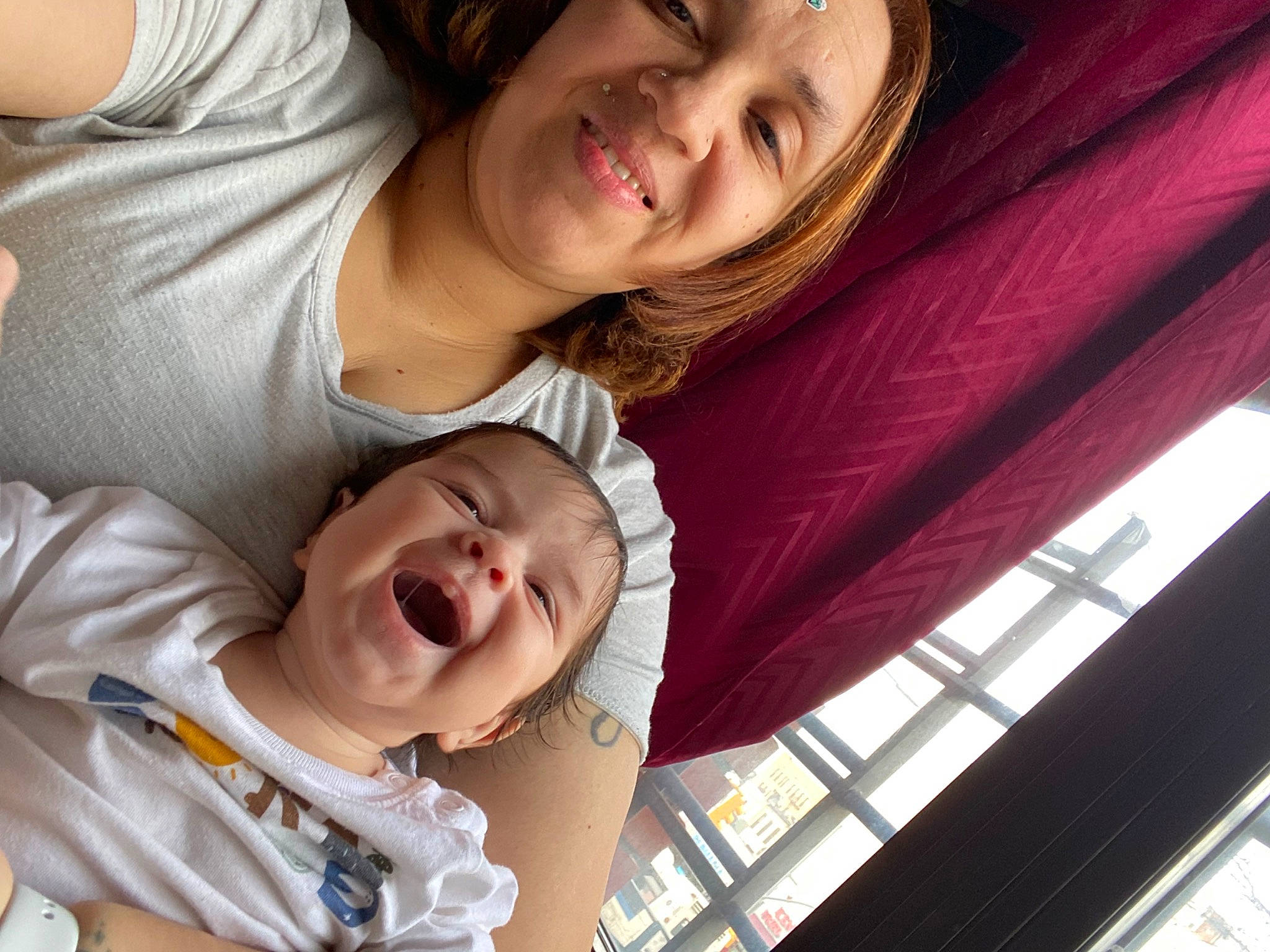 Isaac is registered to the contest to win money with this photo: baby, child, comfort, face, fun, gesture, happy, joy, leisure, lip, love, mouth, nose, person, portrait_photography, sitting, skin, sleep, smile, t_shirt