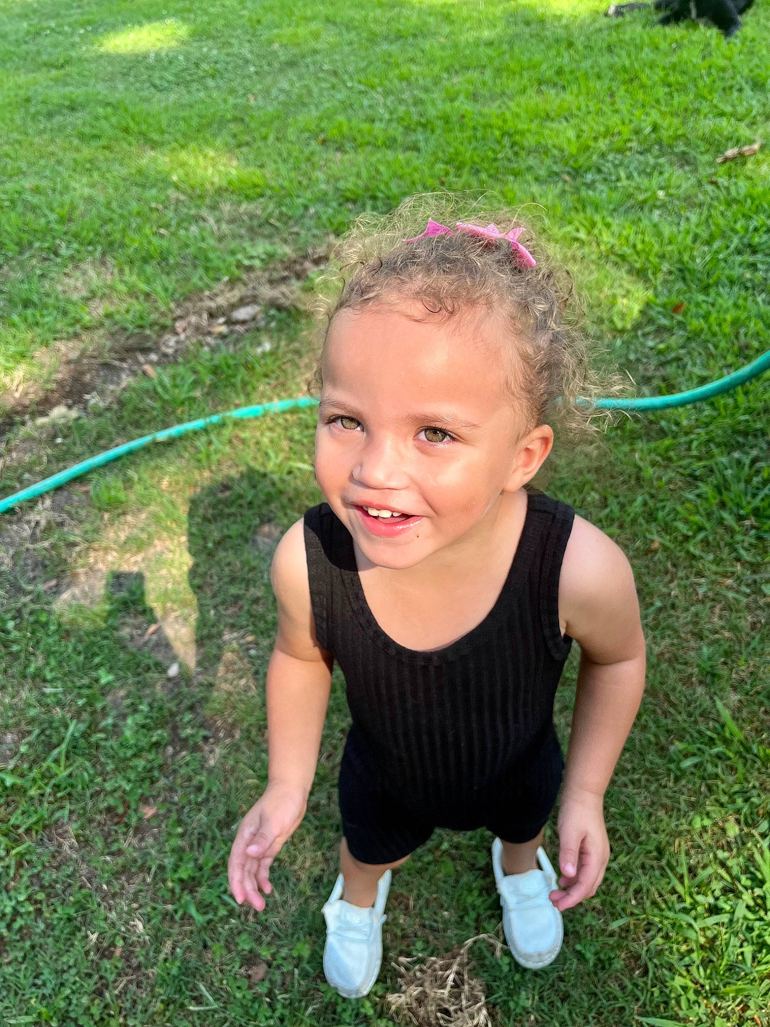 Kennedy joined the competition — help win amazing prizes! arm, baby_toddler_clothing, child, fun, garden, grass, grass_family, grassland, happy, lawn, leisure, meadow, people_in_nature, person, plant, recreation, smile, soil, thumb, toddler