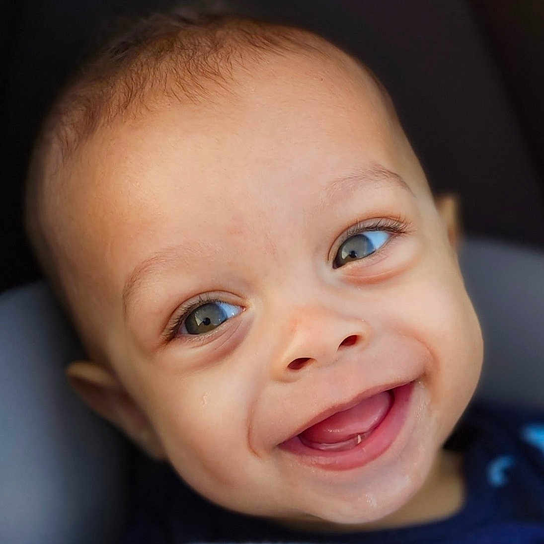 Odyssee is registered to the contest to win money with this photo: baby, babylaughing, bodypart, face, happy, head, laughing, mouth, newborn, person, photography, portrait, smile, teeth