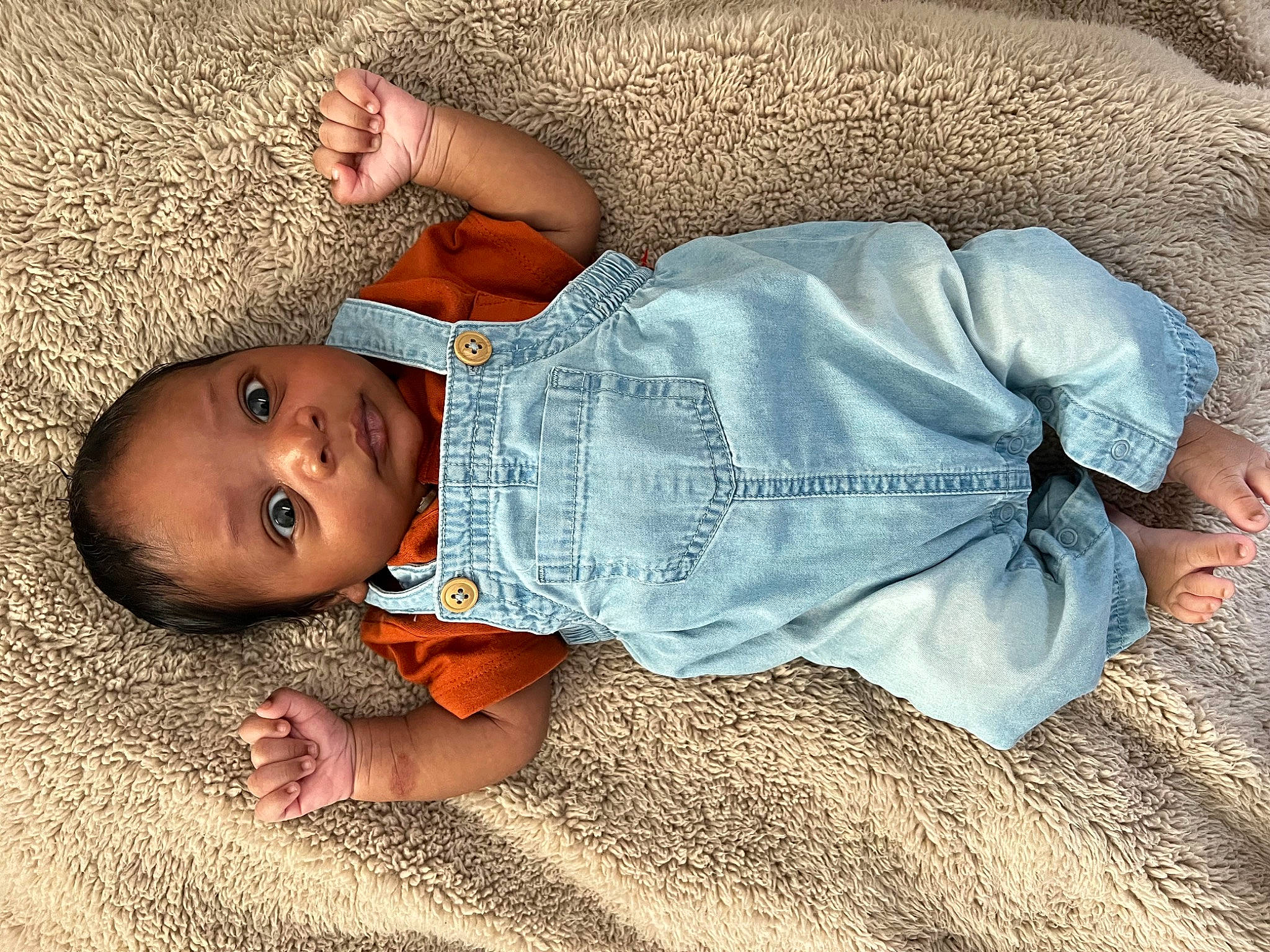 Channing joined the competition — help win amazing prizes! arm, baby, baby_toddler_clothing, cheek, comfort, eye, finger, flooring, hair, hand, head, human_body, leg, nose, person, product, sitting, skin, sleeve, toddler
