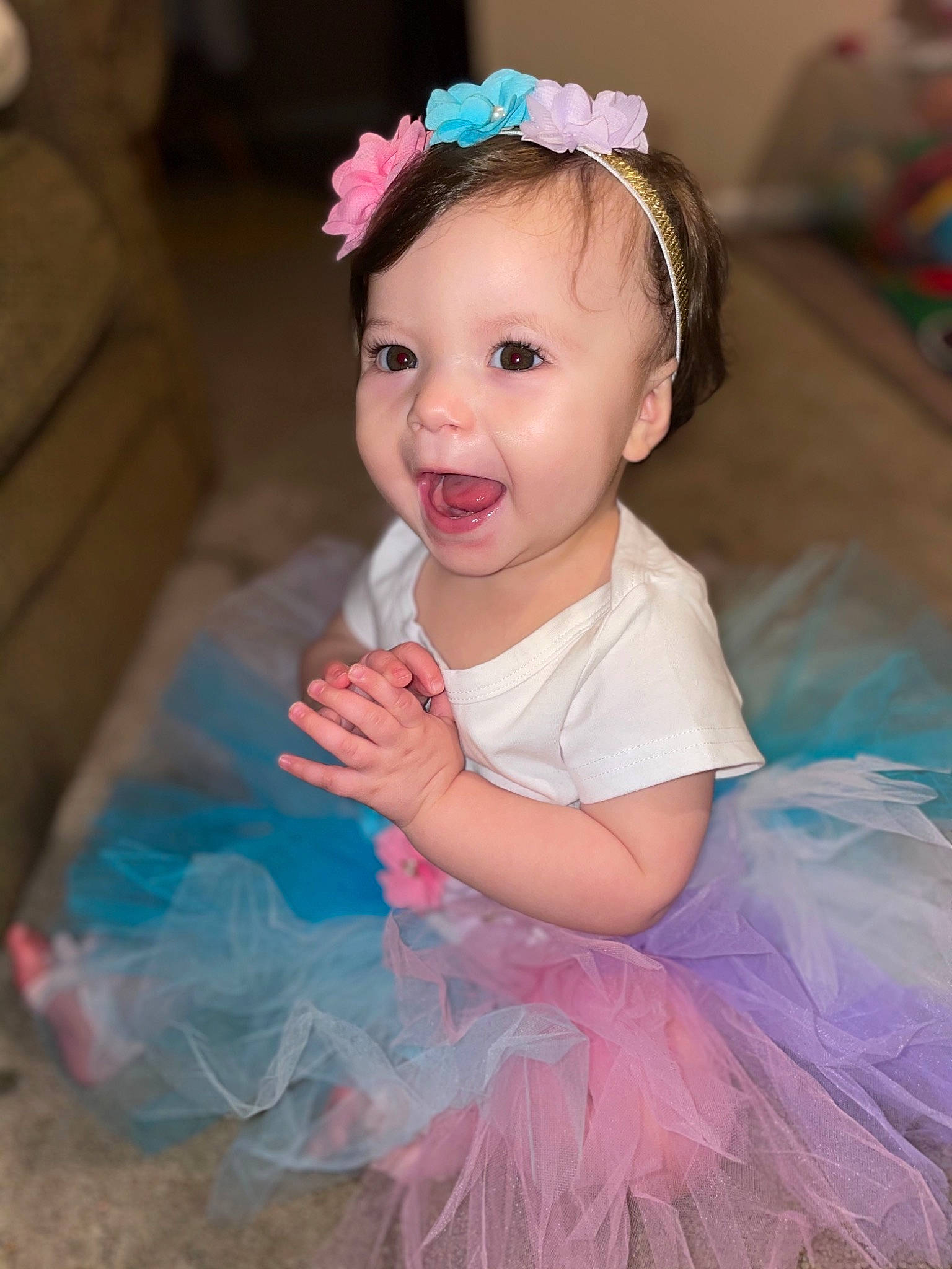 Ira joined the competition — help win amazing prizes! baby, baby_toddler_clothing, ballet_tutu, child, child_model, costume, costume_accessory, couch, day_dress, dress, ear, embellishment, fashion_accessory, hair_accessory, headband, headgear, headpiece, mouth, person, pink
