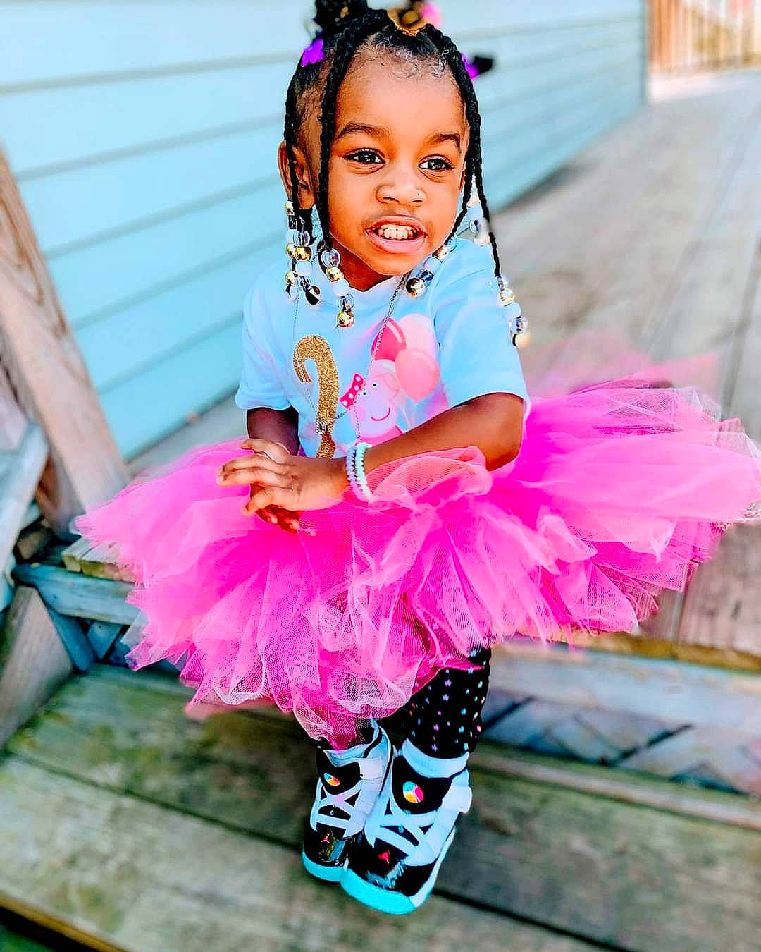 Danica is registered to the contest to win money with this photo: baby_toddler_clothing, ballet_tutu, child, child_model, clothing, costume, dress, person, pink, ruffle, smile, toddler