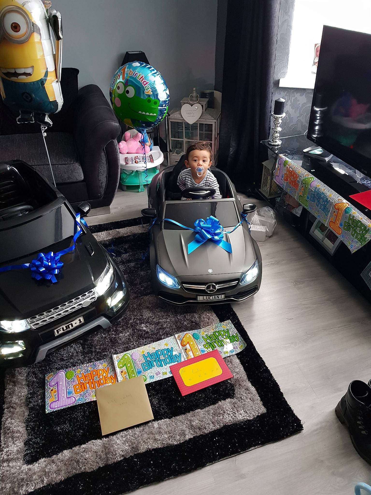 Lucian joined the competition — help win amazing prizes! automotive_design, bumper, car, floor, flooring, helmet, person, personal_protective_equipment, play, team, vehicle