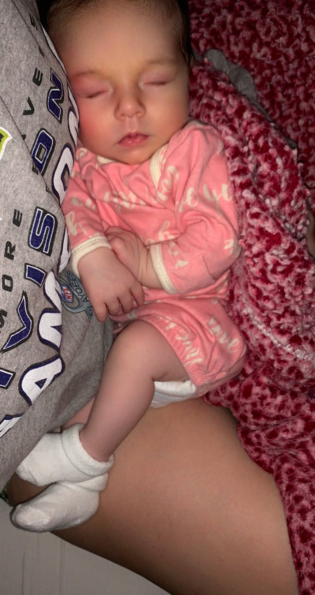 Ensleigh Rae joined the competition — help win amazing prizes! baby, baby_toddler_clothing, beauty, cheek, comfort, cool, eyelash, finger, human_leg, knee, lap, lip, mouth, pattern, person, pink, skin, sleeve, sock, thigh