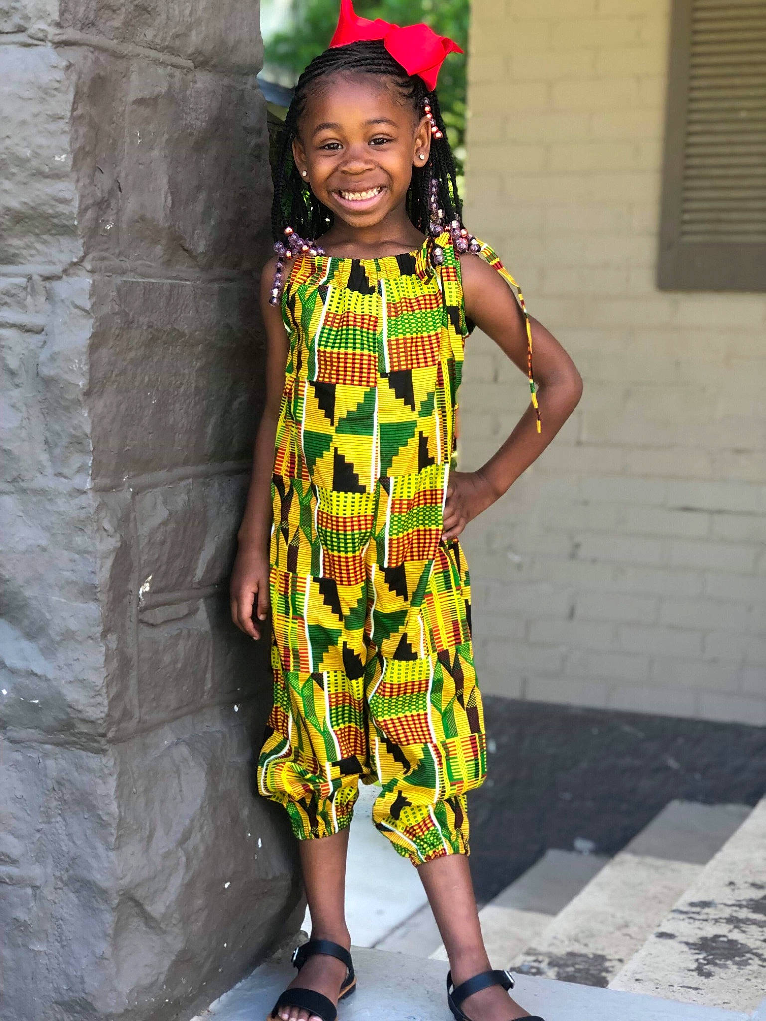 Jayla is registered to the contest to win money with this photo: adaptation, child, child_model, clothing, costume, day_dress, dress, fashion, fashion_design, joy, one_piece_garment, pattern, person, plant, smile, toddler, yellow