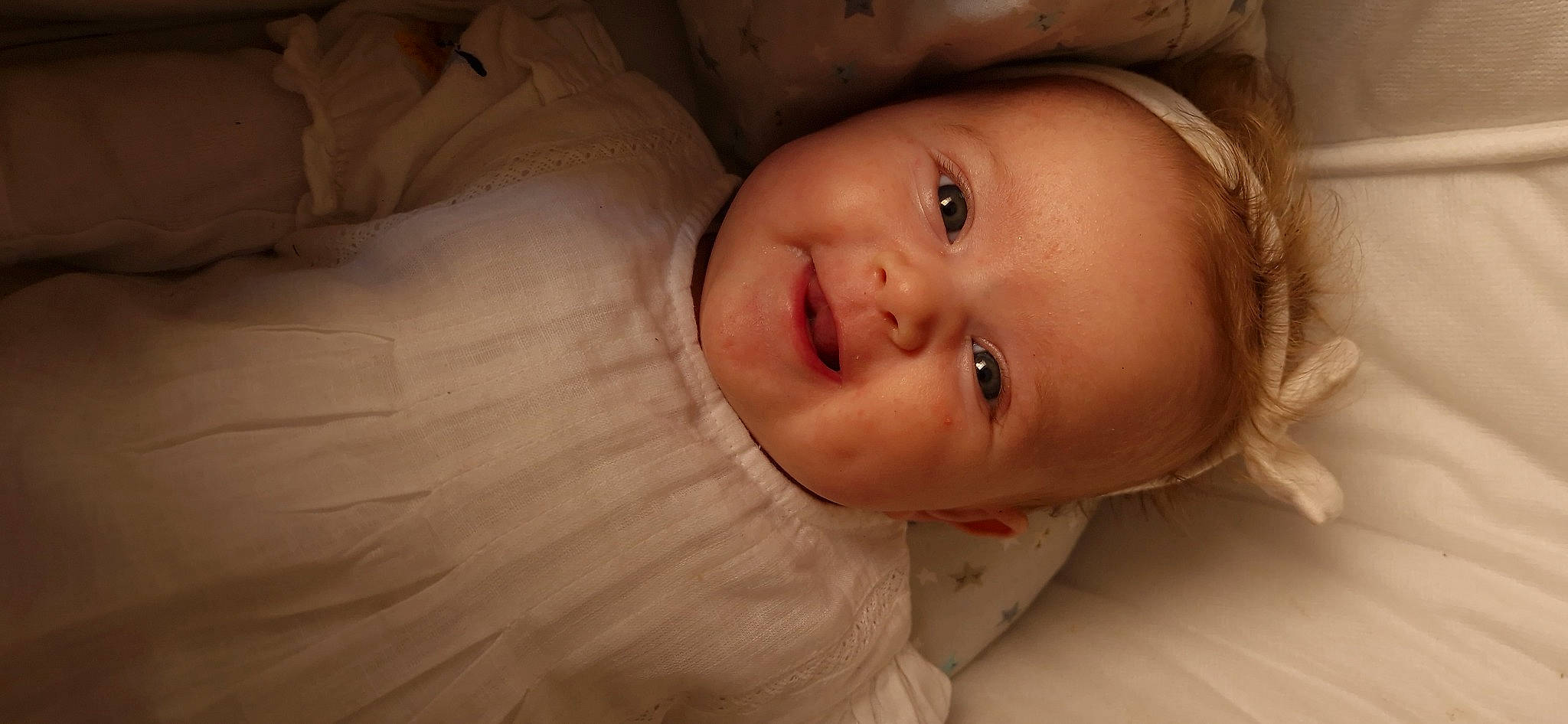 Anastasia participe au concours pour gagner de l'argent avec cette photo : baby, baby_toddler_clothing, cheek, child, comfort, eye, eyebrow, eyelash, flash_photography, fur, happy, head, human_body, iris, lip, mouth, nose, person, sleeve, smile