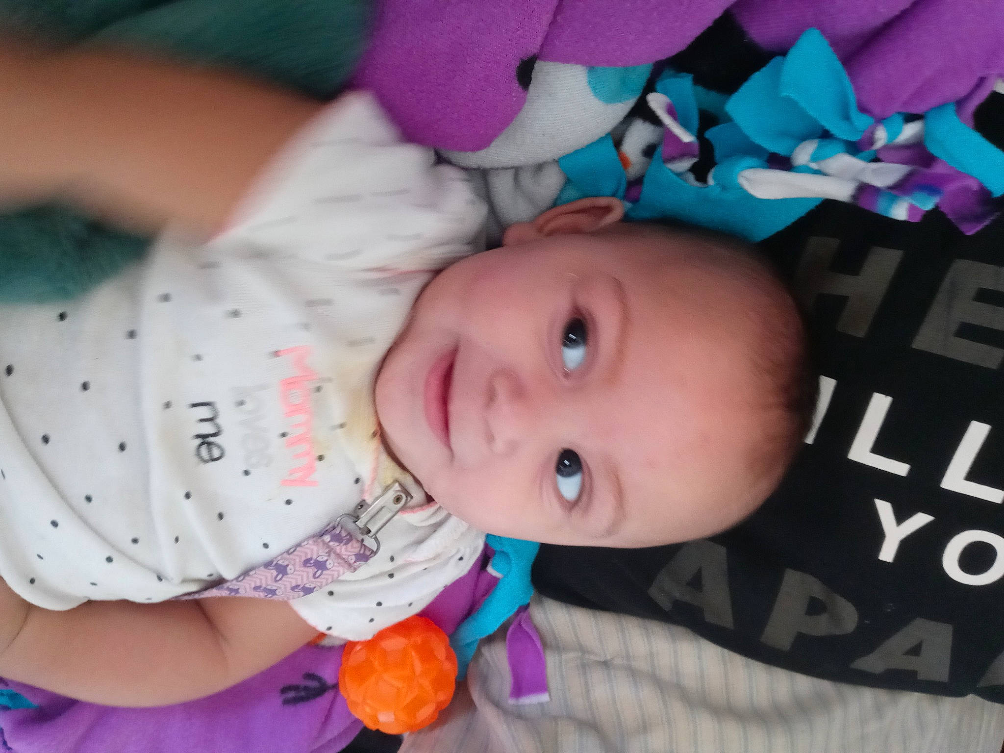 Maxine is registered to the contest to win money with this photo: baby, baby_products, baby_toddler_clothing, cheek, child, eye, eyelash, face, fun, happy, iris, lip, nose, pattern, person, pink, skin, sleeve, textile, toddler