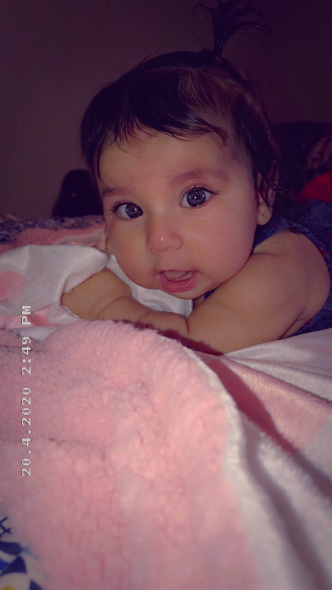 Alexia joined the competition — help win amazing prizes! baby, beauty, brown_hair, cheek, child, chin, eye, eyebrow, face, forehead, head, iris, lip, mouth, muscle, nose, person, pink, skin, smile