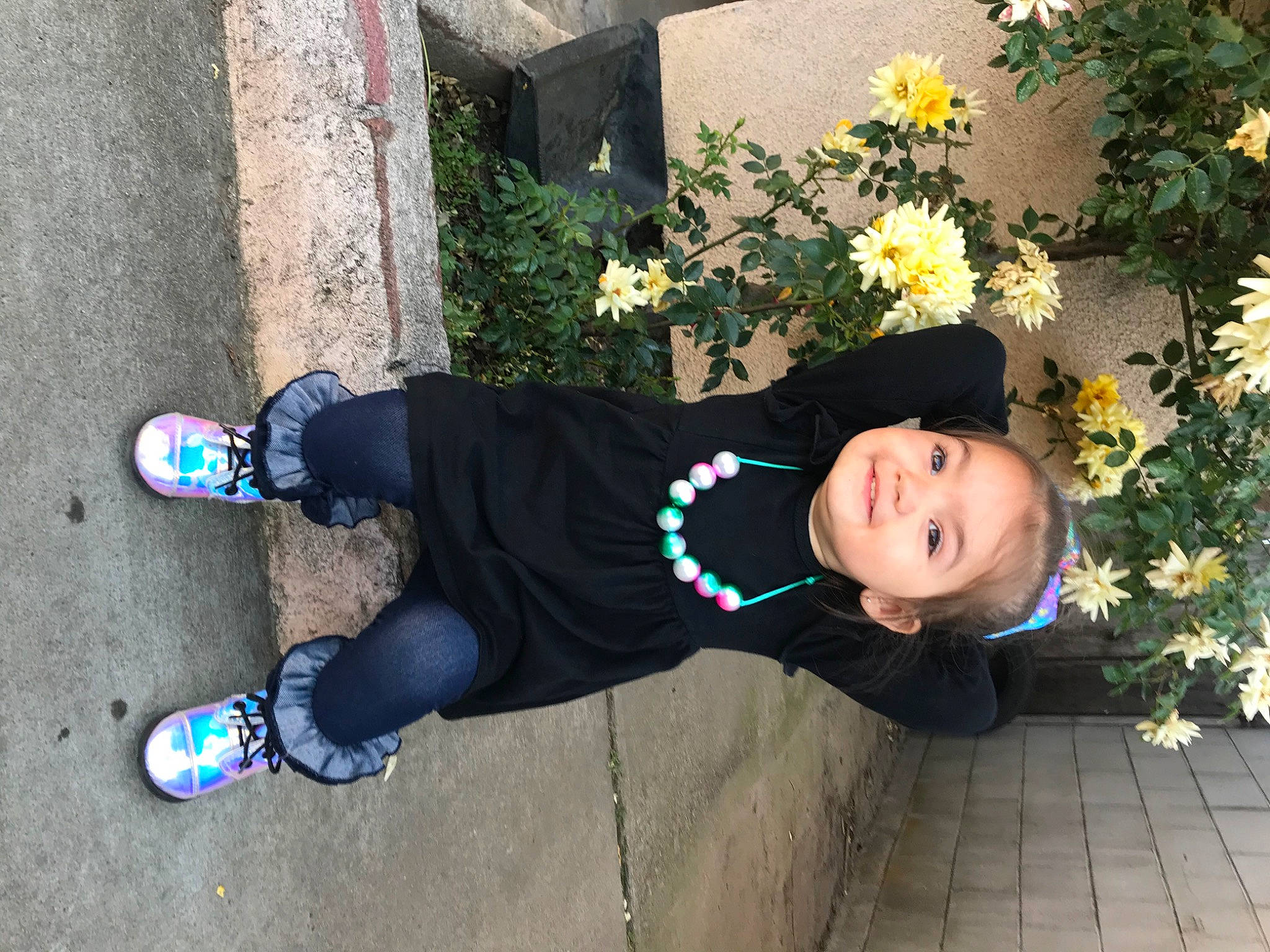 Lilli joined the competition — help win amazing prizes! child, flower, fun, joy, person, plant, smile, tree