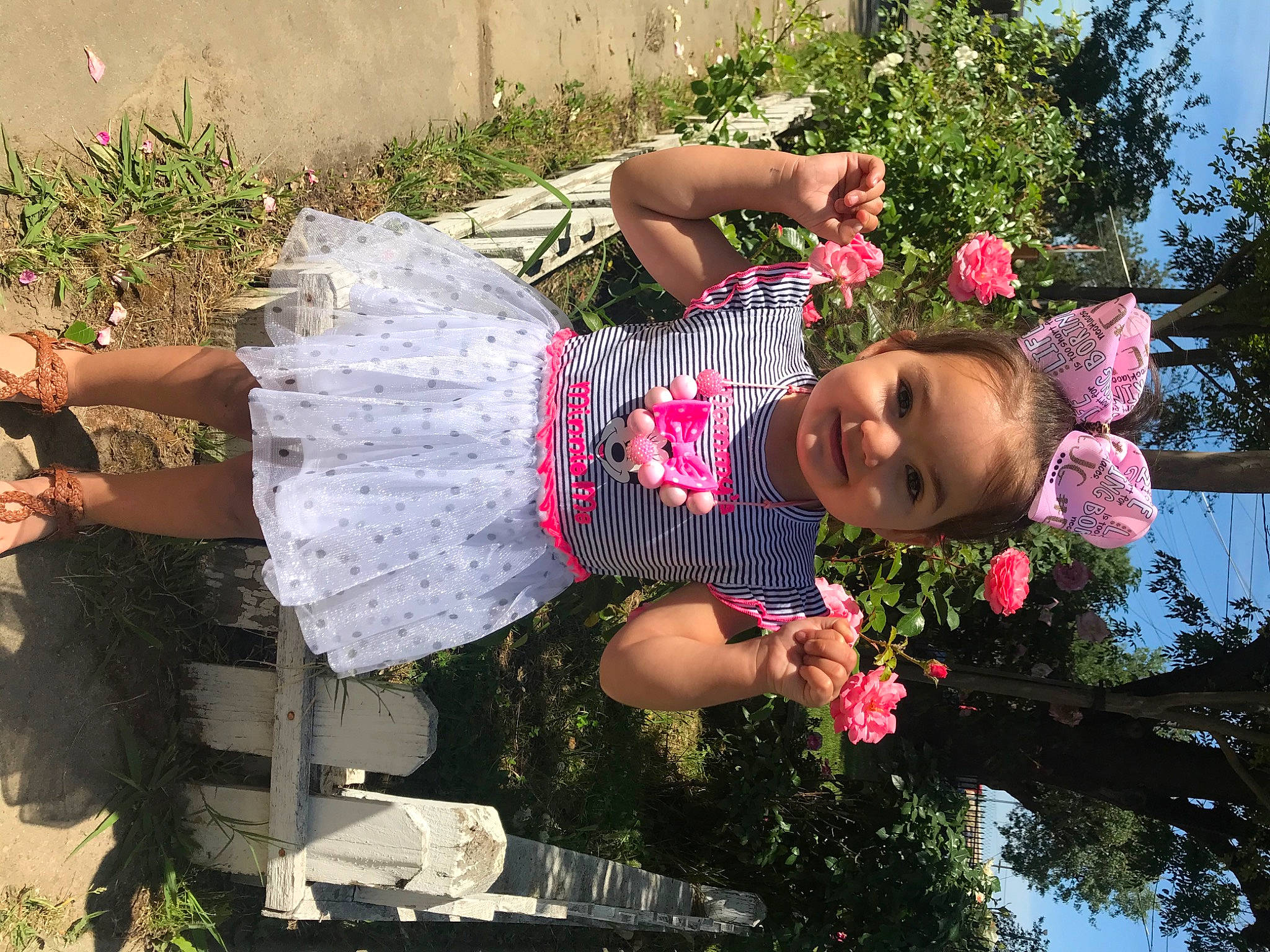 Lilli joined the competition — help win amazing prizes! adaptation, child, floral_design, floristry, flower, fun, joy, person, pink, plant, smile