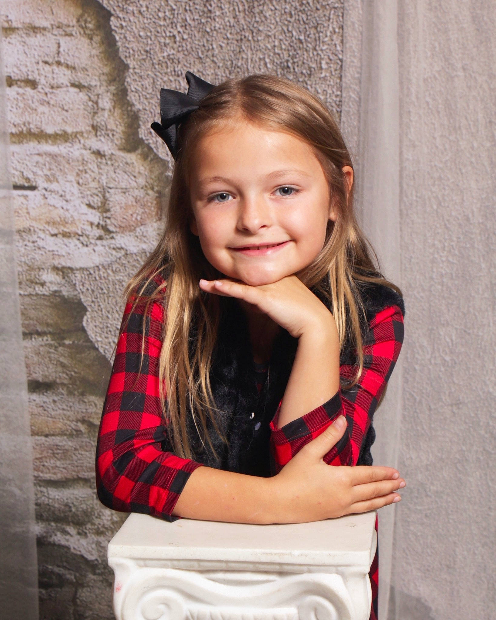 Gabriella is registered to the contest to win money with this photo: arm, chin, eye, facial_expression, fashion, flash_photography, hair, head, human, joint, joy, lip, neck, outerwear, person, shoulder, sleeve, smile, standing, street_fashion