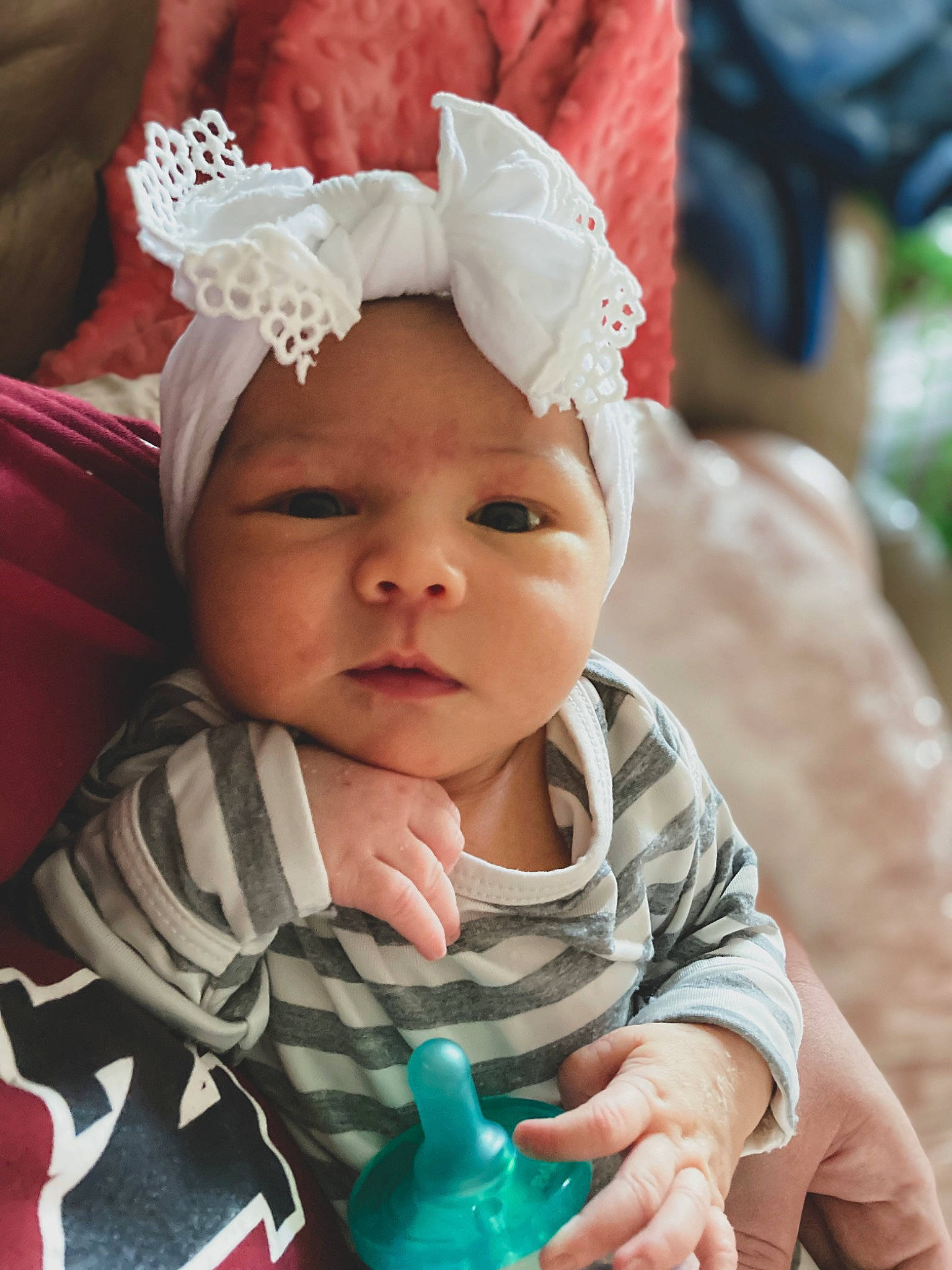 Mia Reece is registered to the contest to win money with this photo: baby, baby_toddler_clothing, beauty, cap, cheek, child, chin, eye, facial_expression, finger, grass, green, happy, headband, headwear, iris, lip, mouth, person, pink