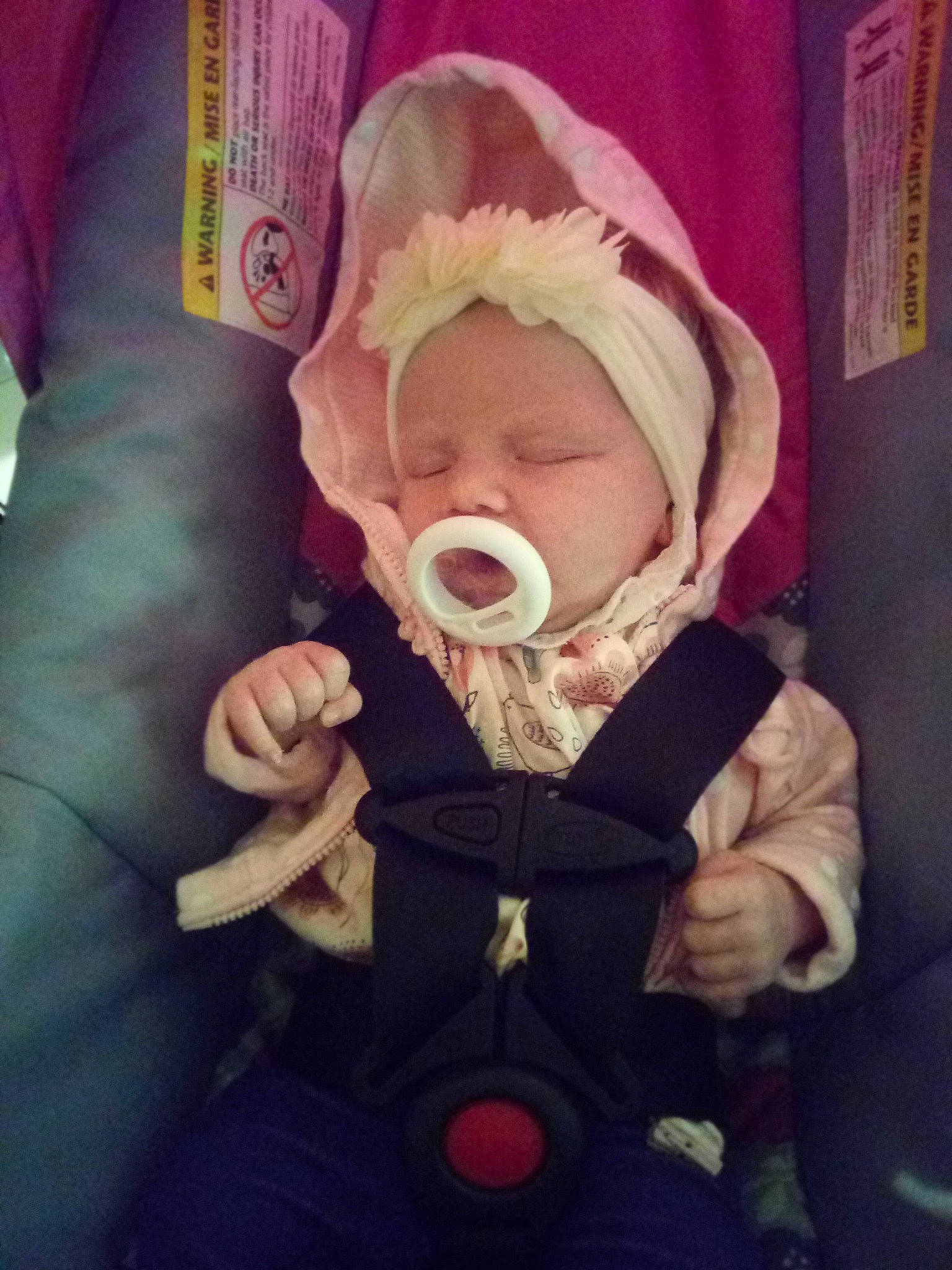 Nola joined the competition — help win amazing prizes! baby, baby_carriage, baby_products, car_seat, child, cool, facial_expression, fictional_character, hand, happy, head, human, laugh, mouth, nose, person, pink, product, selfie, smile