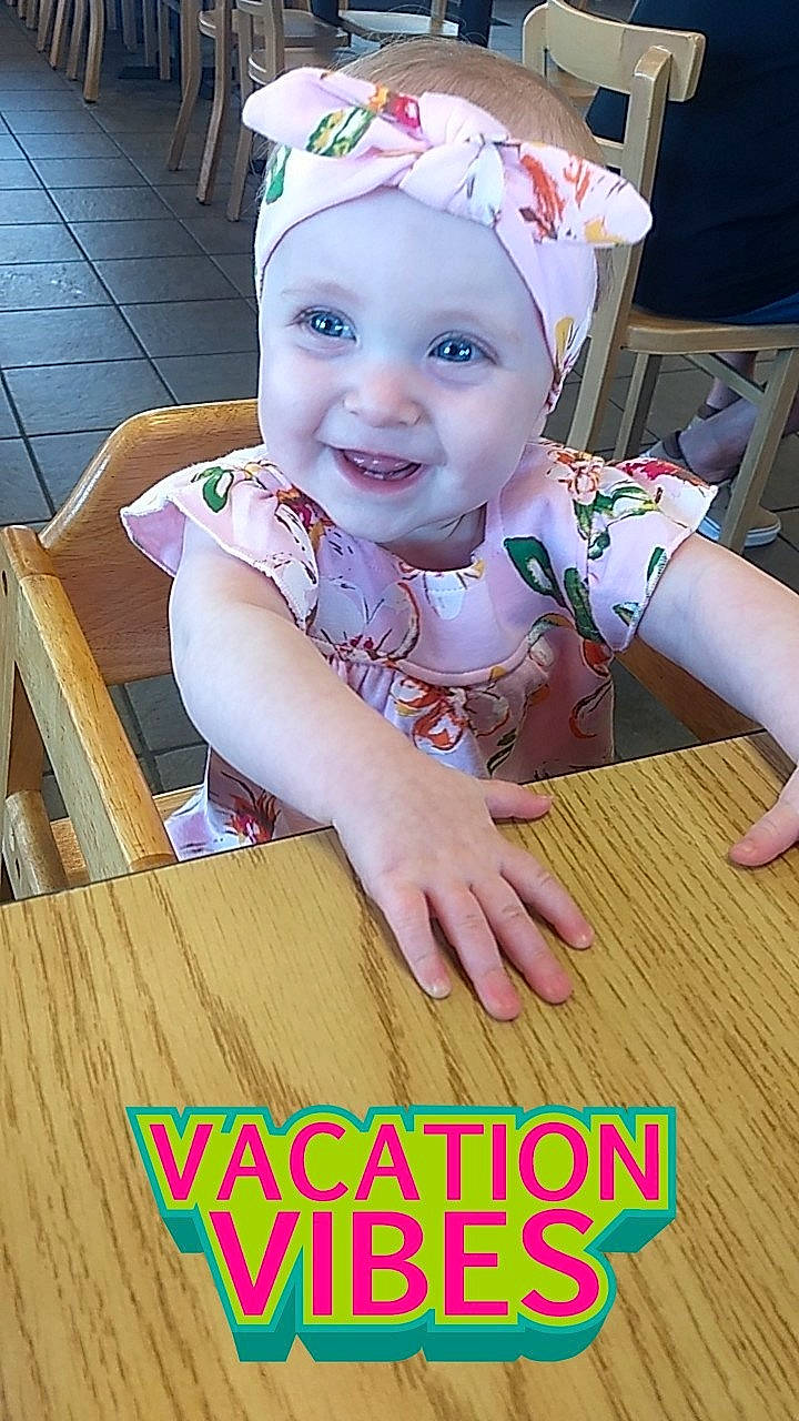 Layla joined the competition — help win amazing prizes! baby_products, cheek, child, day, finger, fun, girl, hair_accessory, happiness, head, infant, joy, person, photo_caption, play, product, skin, smile, toddler, yellow