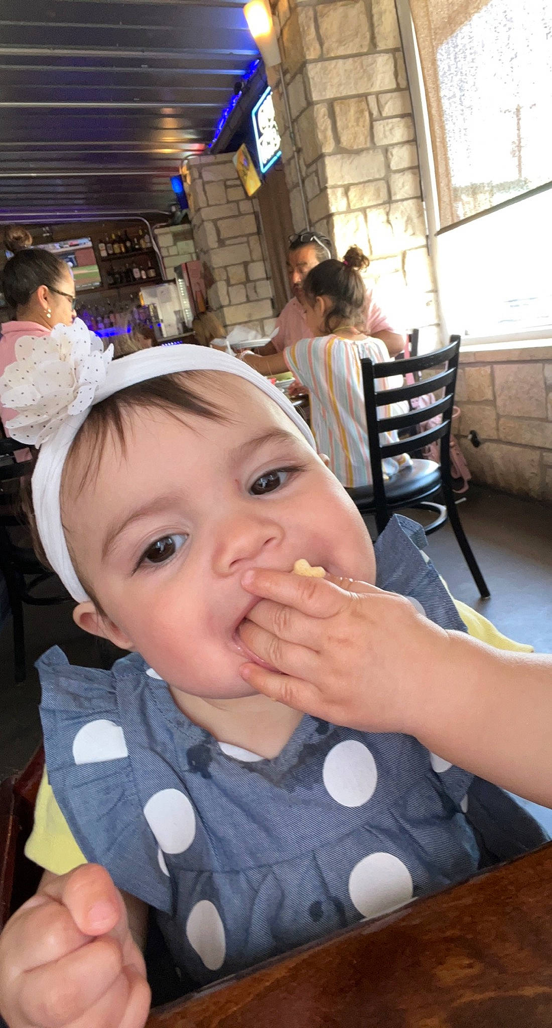 Jocelyn joined the competition — help win amazing prizes! baby, baby_toddler_clothing, blue, chair, cheek, drinkware, ear, eyebrow, eyelash, finger, fun, happy, nail, nose, people, person, skin, table, thumb, toddler