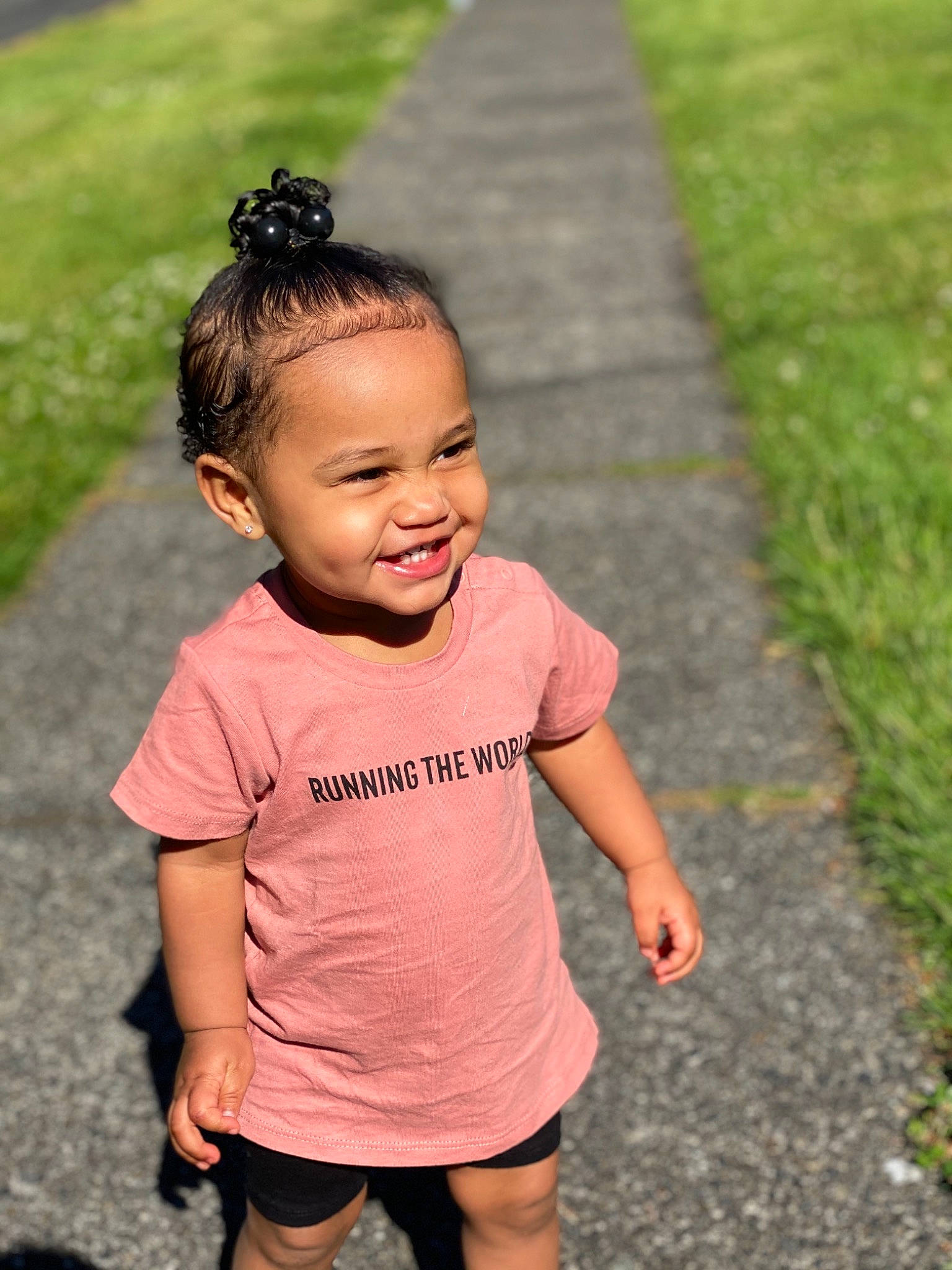 Erynn joined the competition — help win amazing prizes! baby, child, face, facial_expression, grass, happy, head, joy, lip, people, person, photography, pink, plant, play, recreation, skin, smile, summer, toddler