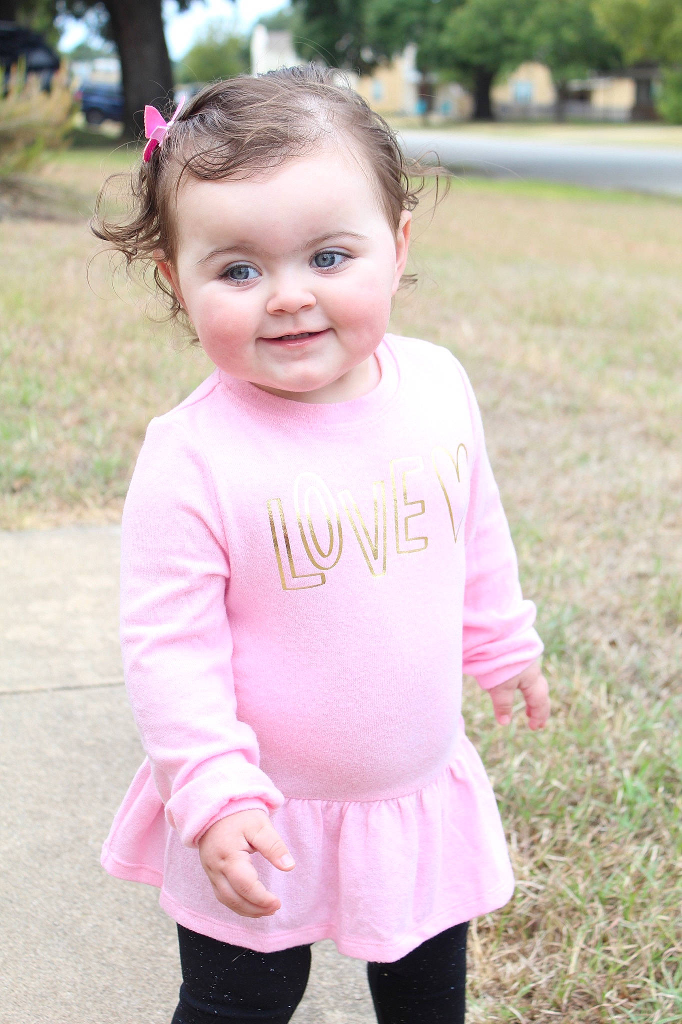 Audriana is registered to the contest to win money with this photo: baby, baby_toddler_clothing, beauty, child, child_model, dress, face, happy, head, joy, lip, outerwear, pattern, people, person, pink, skin, sleeve, smile, t_shirt