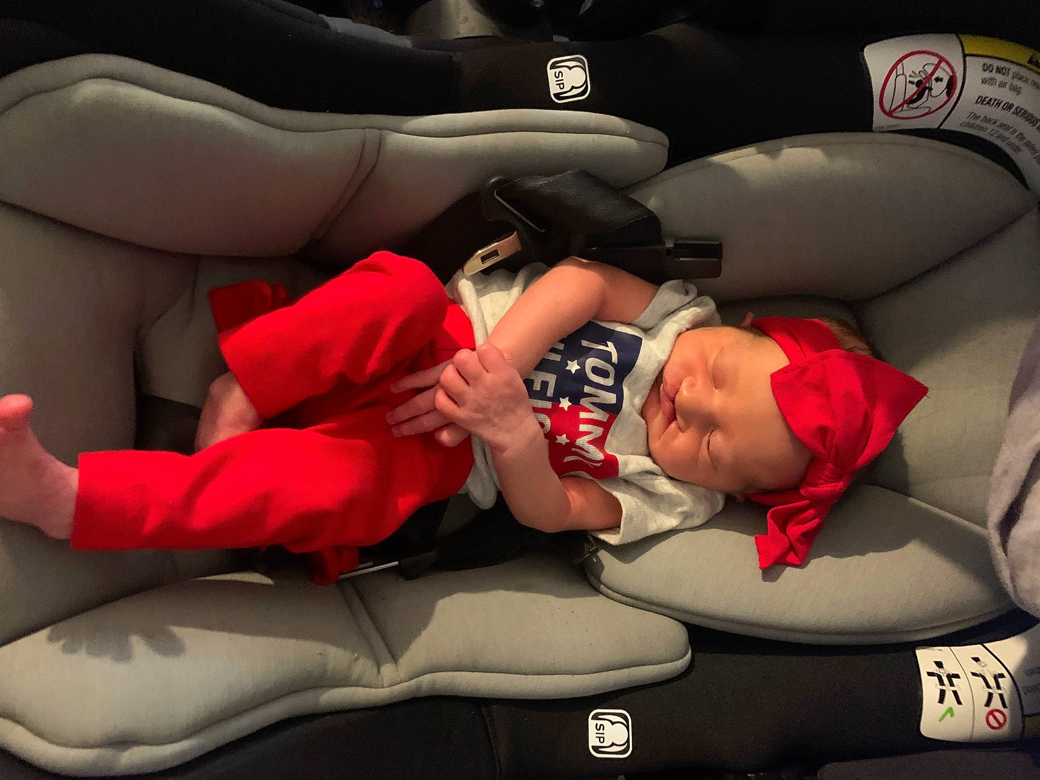 Kinley joined the competition — help win amazing prizes! abdomen, auto_part, automotive_design, baby_products, car_seat, carmine, comfort, elbow, event, headwear, human_leg, joint, knee, lap, leg, motor_vehicle, person, shorts, sitting, sportswear