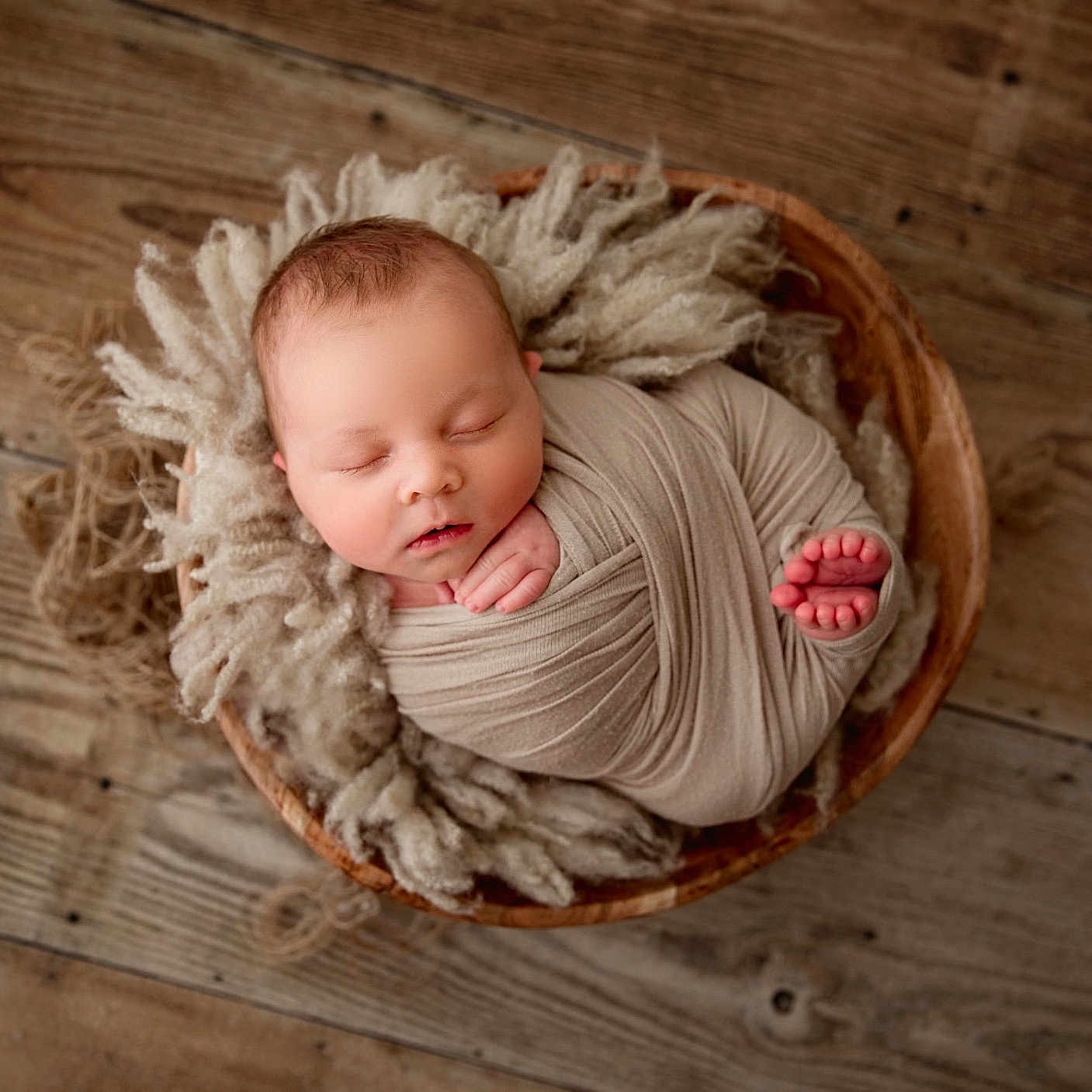 Colter joined the competition — help win amazing prizes! baby, calm, child, closeup, cozy, cute, floor, fluffy_wool, indoors, infant, natural_light, newborn, peaceful, portrait, resting, sleeping, soft, wooden_bowl, wrapped, wrapped_in_cloth