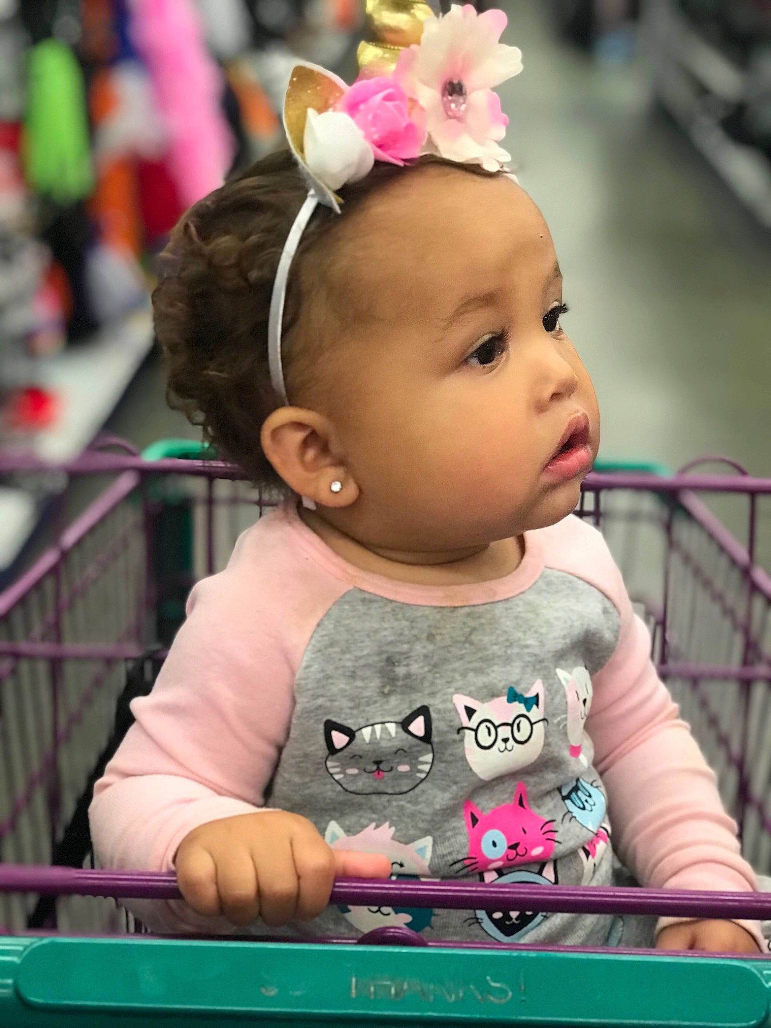 Zena is registered to the contest to win money with this photo: baby, cheek, child, daughter, ear, hair_accessory, head, headband, headgear, person, pink, skin, toddler