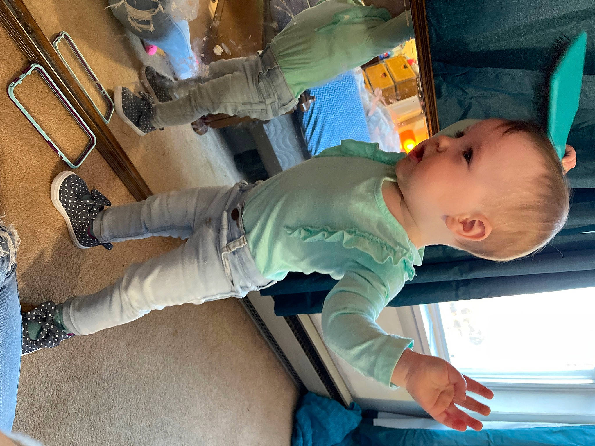Emalyne joined the competition — help win amazing prizes! baby, baby_toddler_clothing, blue, child, comfort, elbow, finger, fun, guitar, human_body, human_leg, knee, leisure, musical_instrument, person, shoulder, sitting, thigh, toddler, vehicle_door