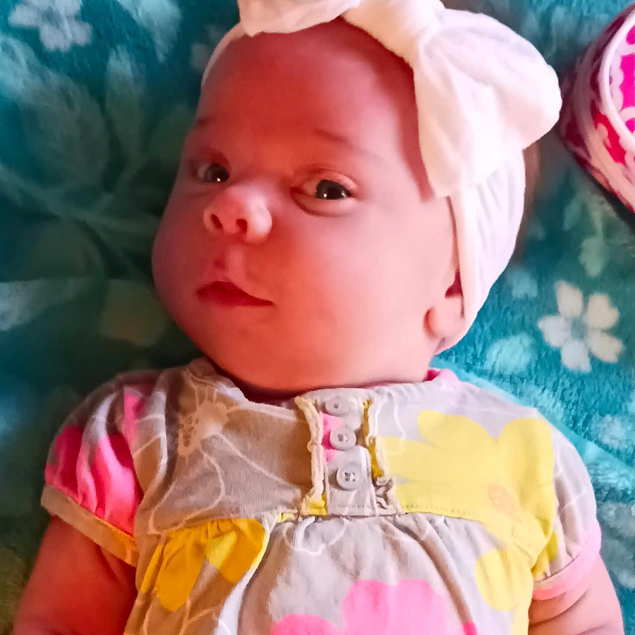 Hannah joined the competition — help win amazing prizes! baby, bonnet, clothing, face, hat, head, newborn, person, photography, portrait
