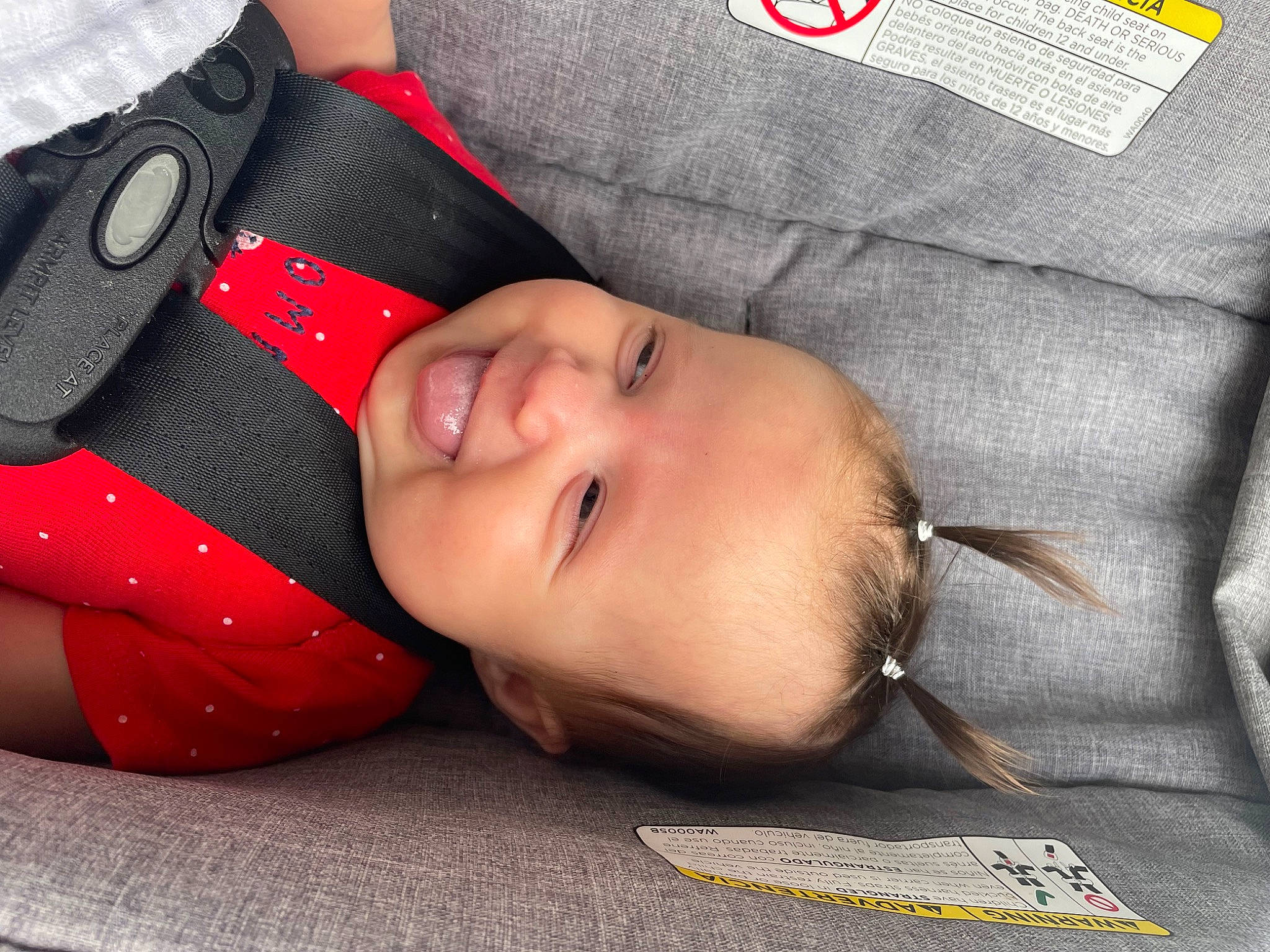 Amara joined the competition — help win amazing prizes! baby, baby_products, baby_toddler_clothing, carmine, cheek, child, chin, comfort, face, happy, head, linens, lip, nap, nose, pattern, person, skin, sleeve, smile