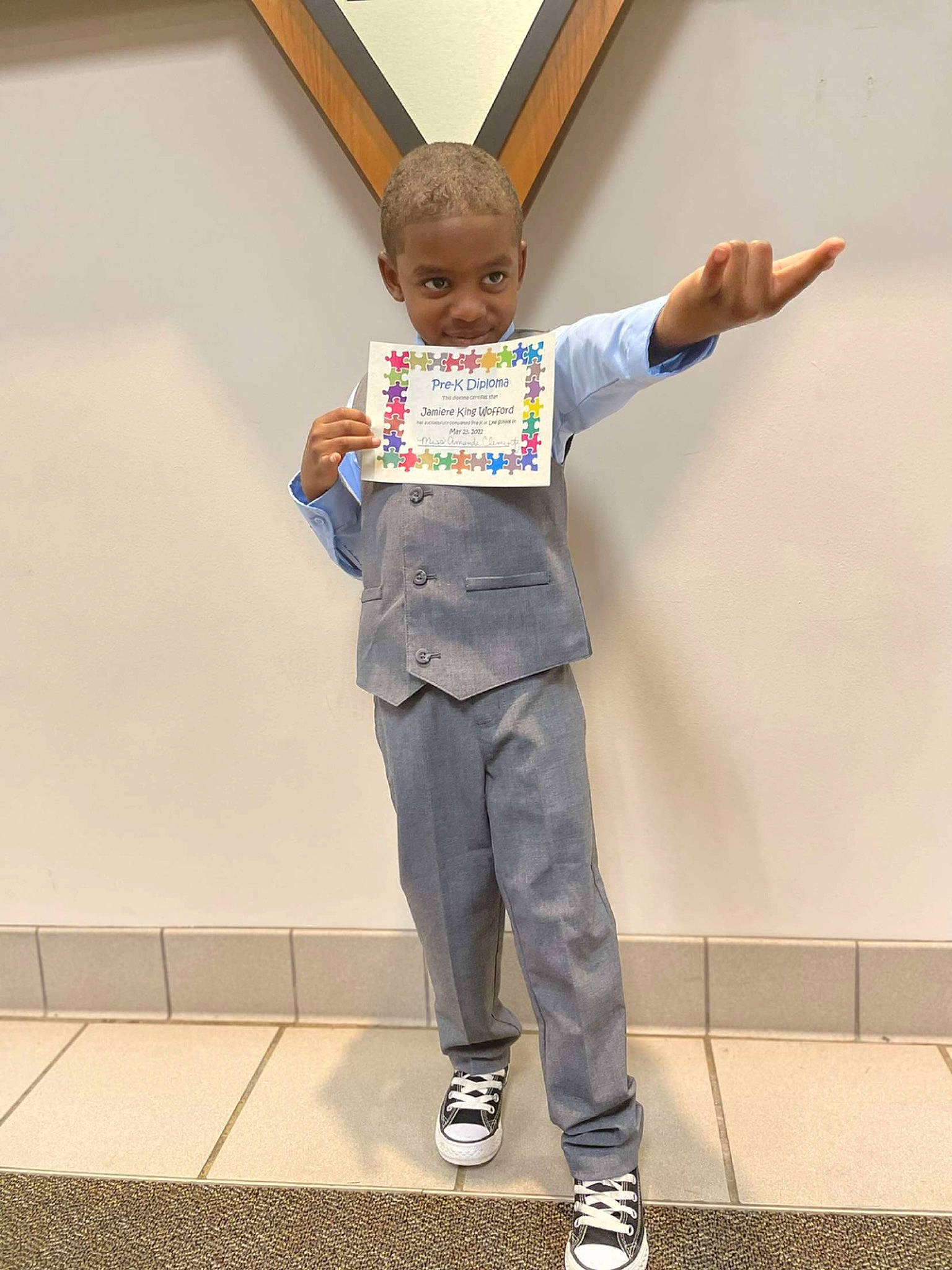 Jamiere joined the competition — help win amazing prizes! arm, child, denim, elbow, face, fashion_design, flooring, fun, gesture, happy, head, joint, knee, person, room, sleeve, sportswear, t_shirt, toddler, top