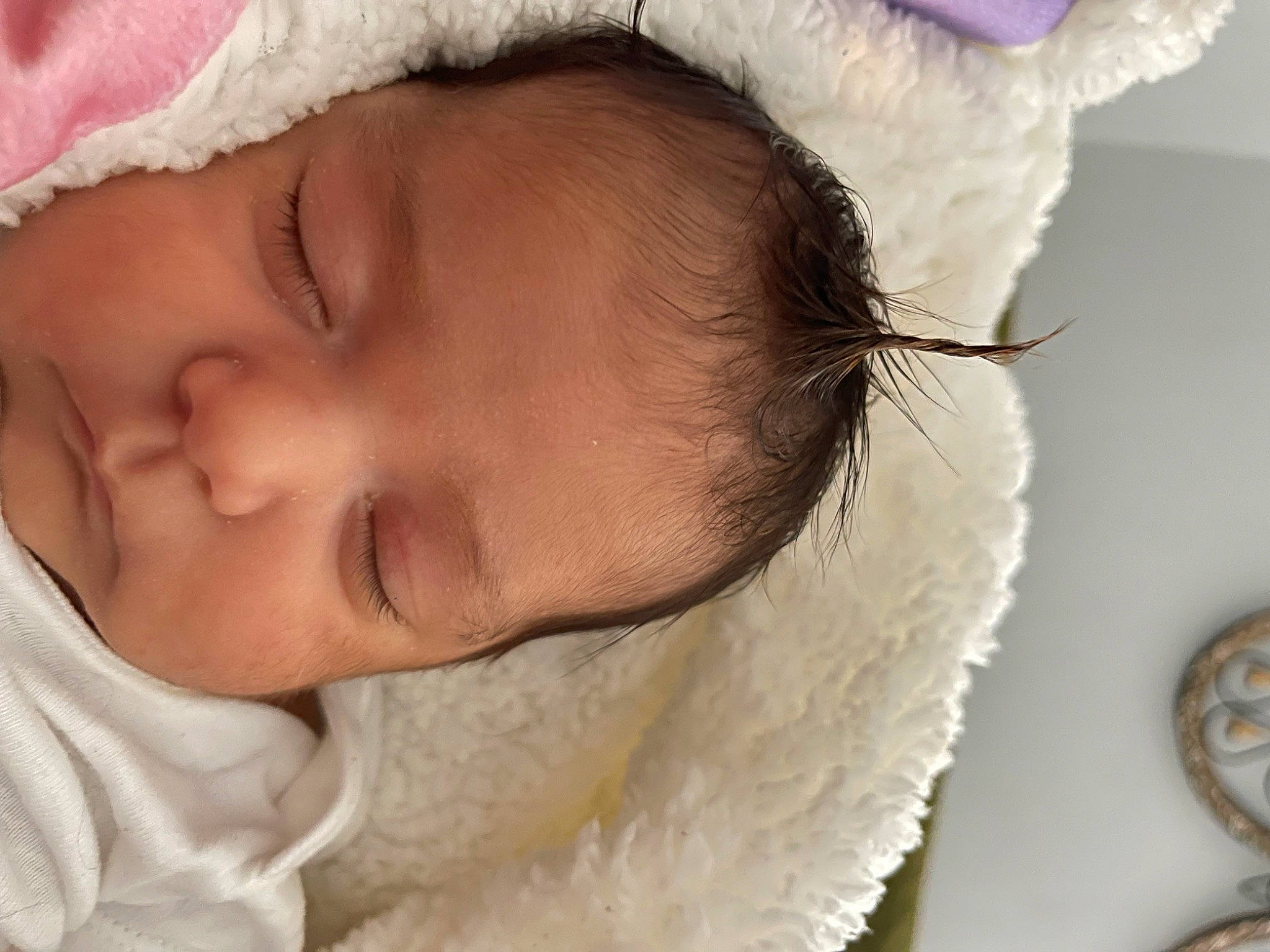 Jazlynn is registered to the contest to win money with this photo: baby, cheek, chin, comfort, ear, eye, eyebrow, eyelash, hair, head, headgear, iris, linens, lip, nose, person, skin, smile, textile, toddler