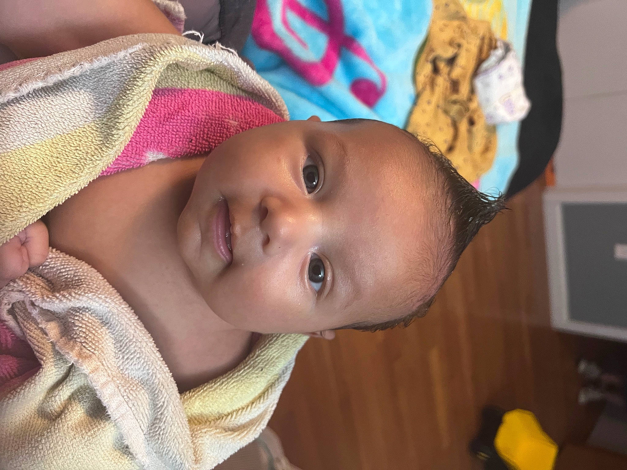 Kayden is registered to the contest to win money with this photo: baby, cheek, chin, close_up, eye, eyebrow, eyelash, forehead, happy, hat, iris, lip, mouth, neck, nose, person, skin, smile, toddler, tree