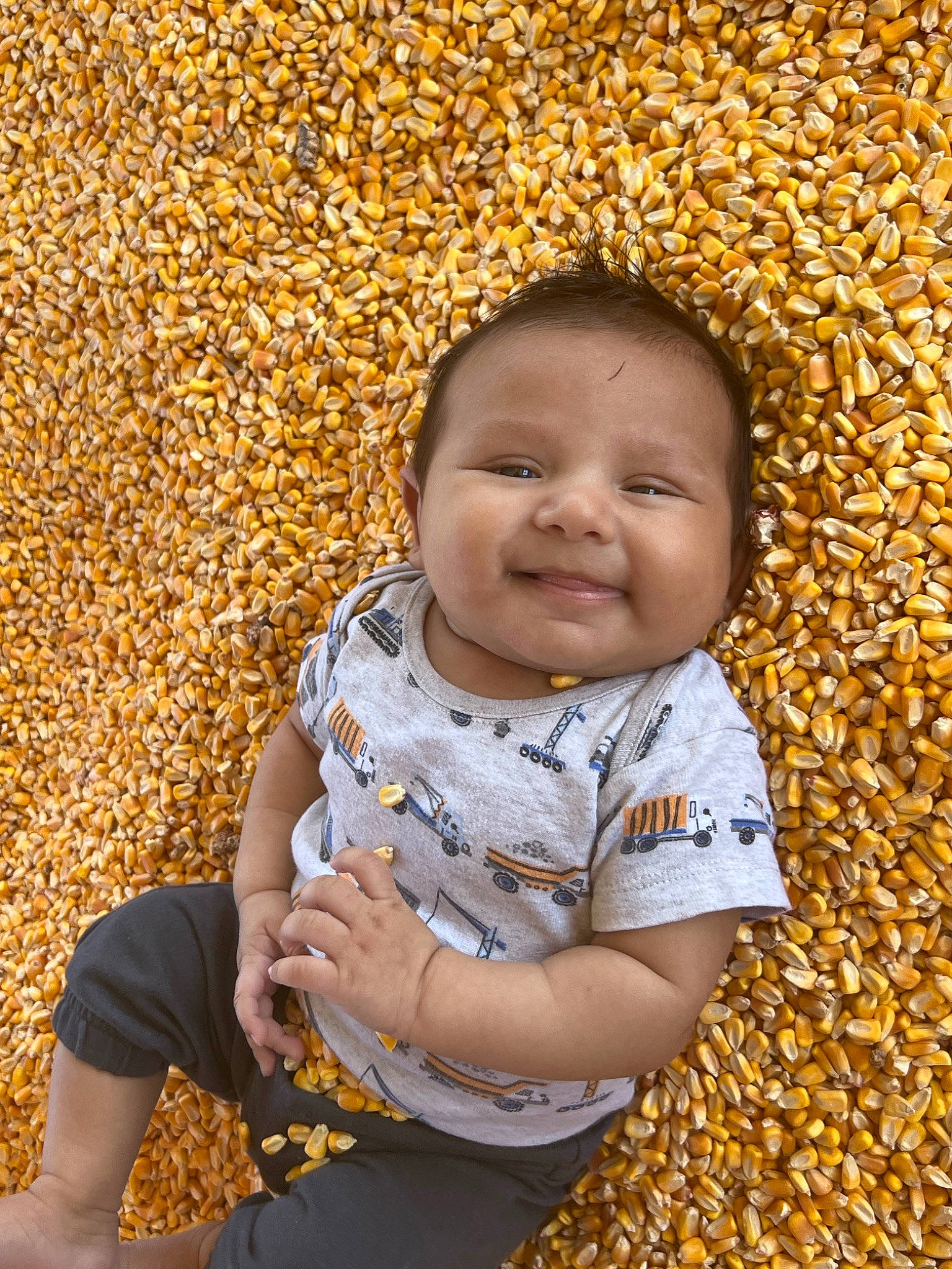 Kayden joined the competition — help win amazing prizes! baby, baby_toddler_clothing, cheek, eye, facial_expression, fun, gesture, grass, grass_family, happy, head, joy, leaf, people_in_nature, person, plant, skin, smile, soil, toddler