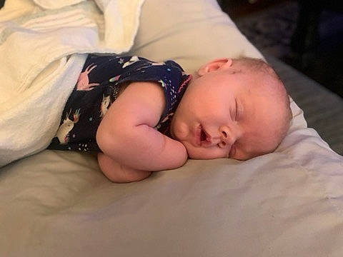 Zaelynn is registered to the contest to win money with this photo: baby, baby_sleeping, baby_toddler_clothing, bedtime, cheek, child, comfort, elbow, flash_photography, flesh, flooring, grass, linens, nap, person, portrait_photography, room, sitting, sleep, toddler