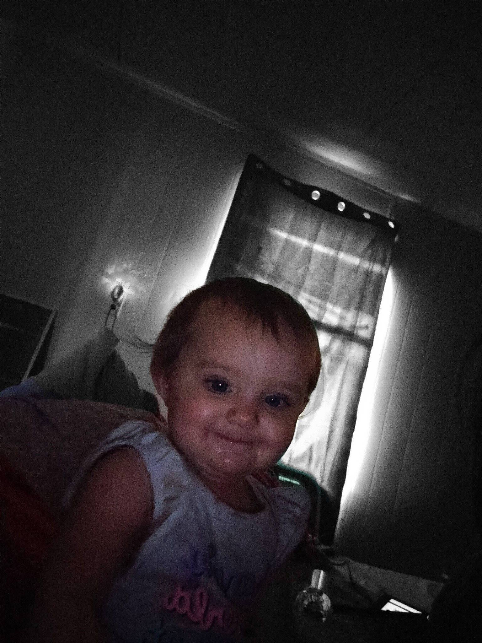 Treya joined the competition — help win amazing prizes! audio_equipment, baby, cloud, comfort, darkness, elbow, facial_hair, flash_photography, fun, happy, joy, lighting, monochrome, monochrome_photography, person, room, sitting, sky, smile, t_shirt