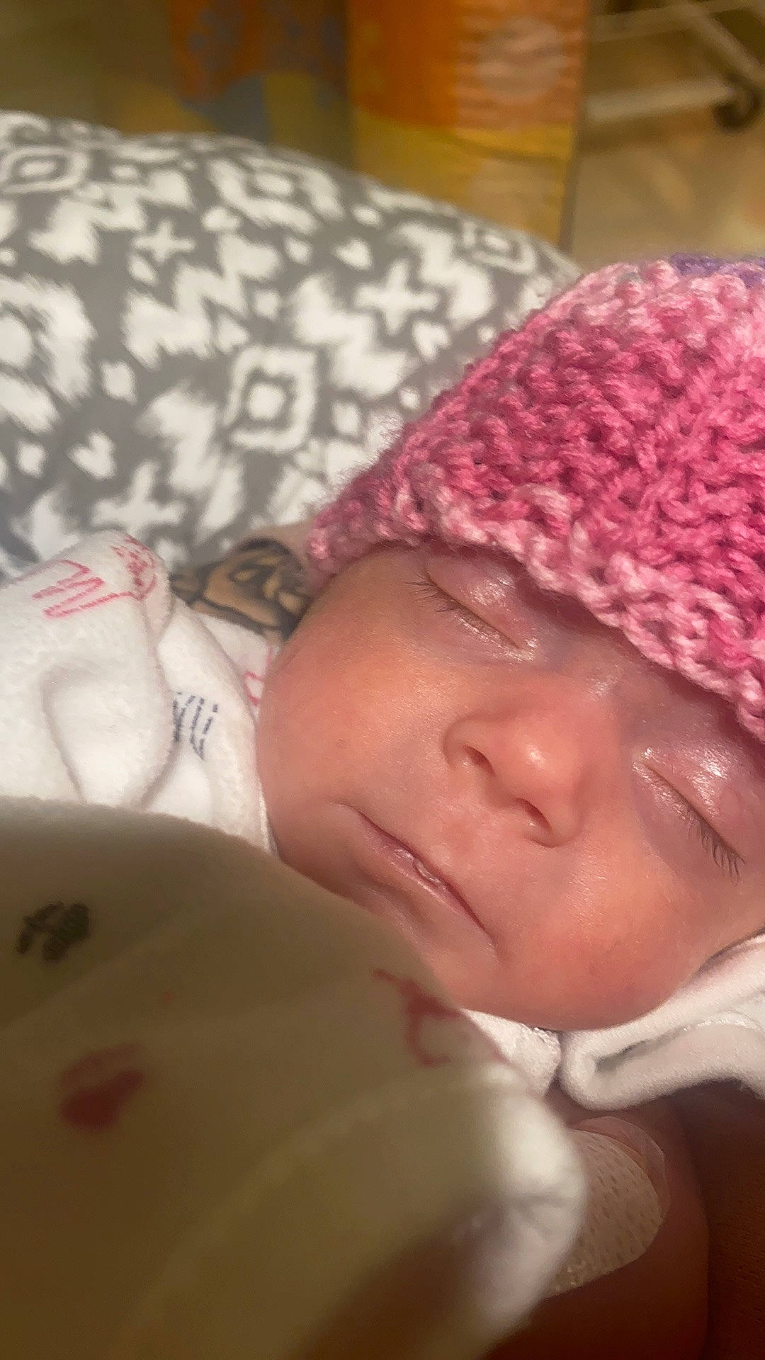 Novah joined the competition — help win amazing prizes! baby, baby_sleeping, bedtime, cap, cheek, comfort, eye, eyebrow, face, forehead, glasses, happy, head, headgear, headwear, linens, lip, mammal, nose, person