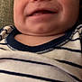 James Baby Jam is registered to the contest to win money with this photo: baby, smiling, face, closeup, striped_clothing, onesie, infant, child, portrait, happy, cute, skin, head, chubby_cheeks, candid, indoors, cozy, green_background, person, young