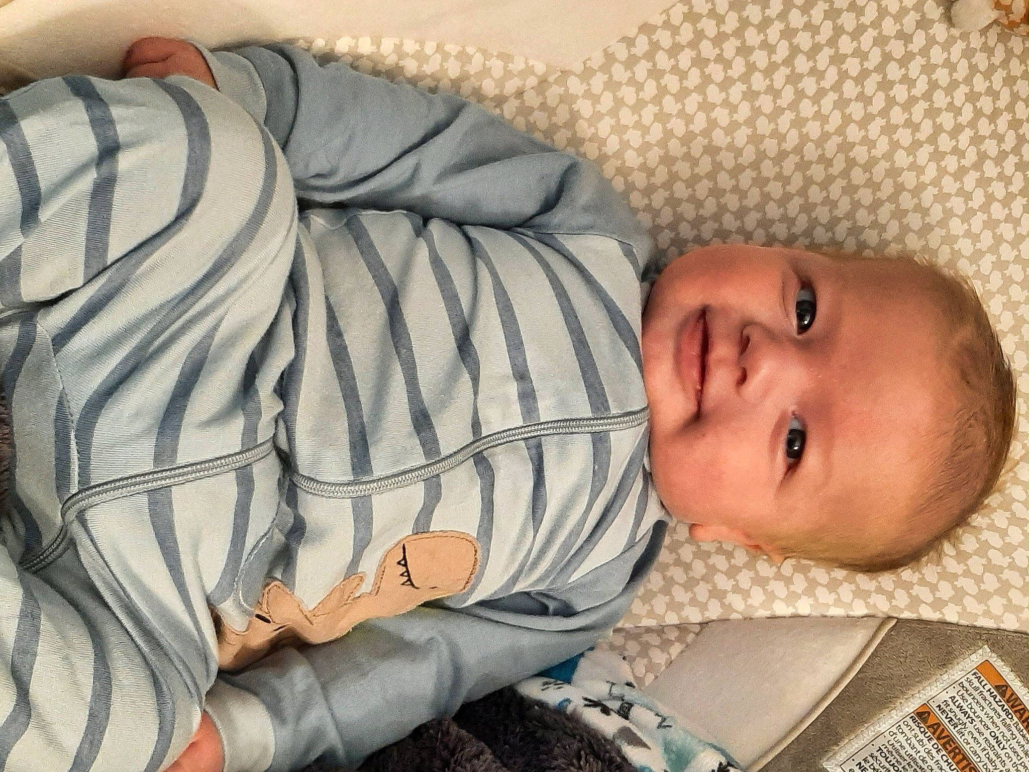 Otto joined the competition — help win amazing prizes! baby, baby_products, baby_toddler_clothing, cheek, child, chin, comfort, eye, hand, iris, linens, mammal, nose, pattern, person, room, skin, sleep, sleeve, smile