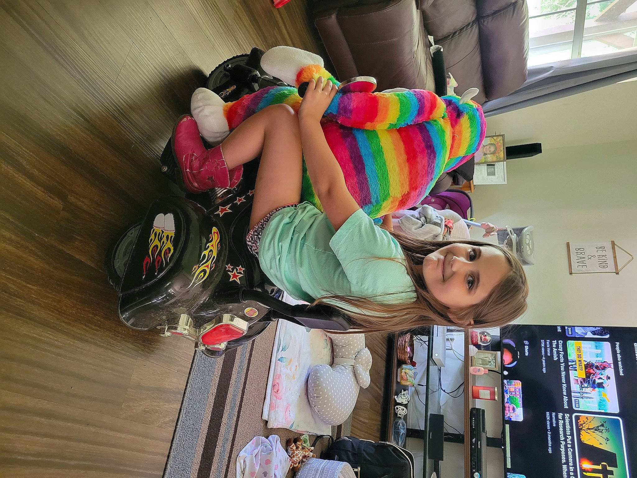 Chloe joined the competition — help win amazing prizes! child, eyewear, fun, happy, hardwood, joy, leisure, person, play, room, sandal, shelving, smile, thigh, toddler, toy, wood