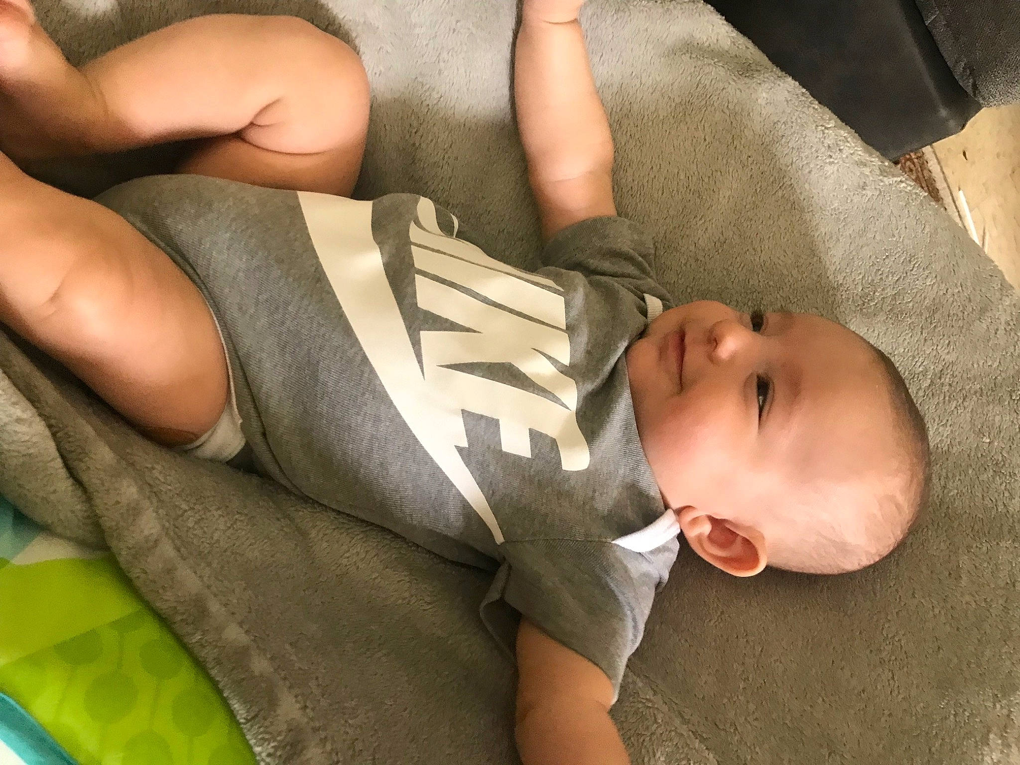 Mia Grace joined the competition — help win amazing prizes! abdomen, arm, baby, baby_products, baby_toddler_clothing, chest, comfort, elbow, grass, headgear, human_body, human_leg, knee, leg, linens, person, sportswear, thigh, toddler, trunk