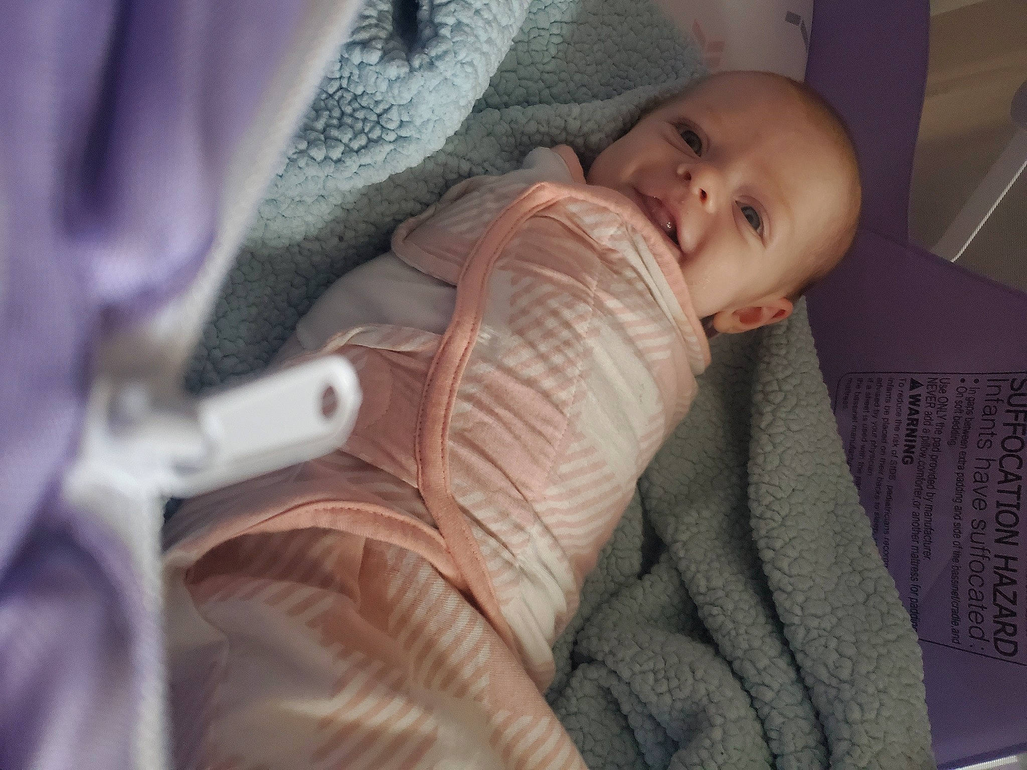 Kimberly joined the competition — help win amazing prizes! baby, baby_toddler_clothing, bedtime, cheek, child, comfort, eye, face, hand, head, human_body, linens, lip, mouth, nose, person, skin, sleeve, smile, textile