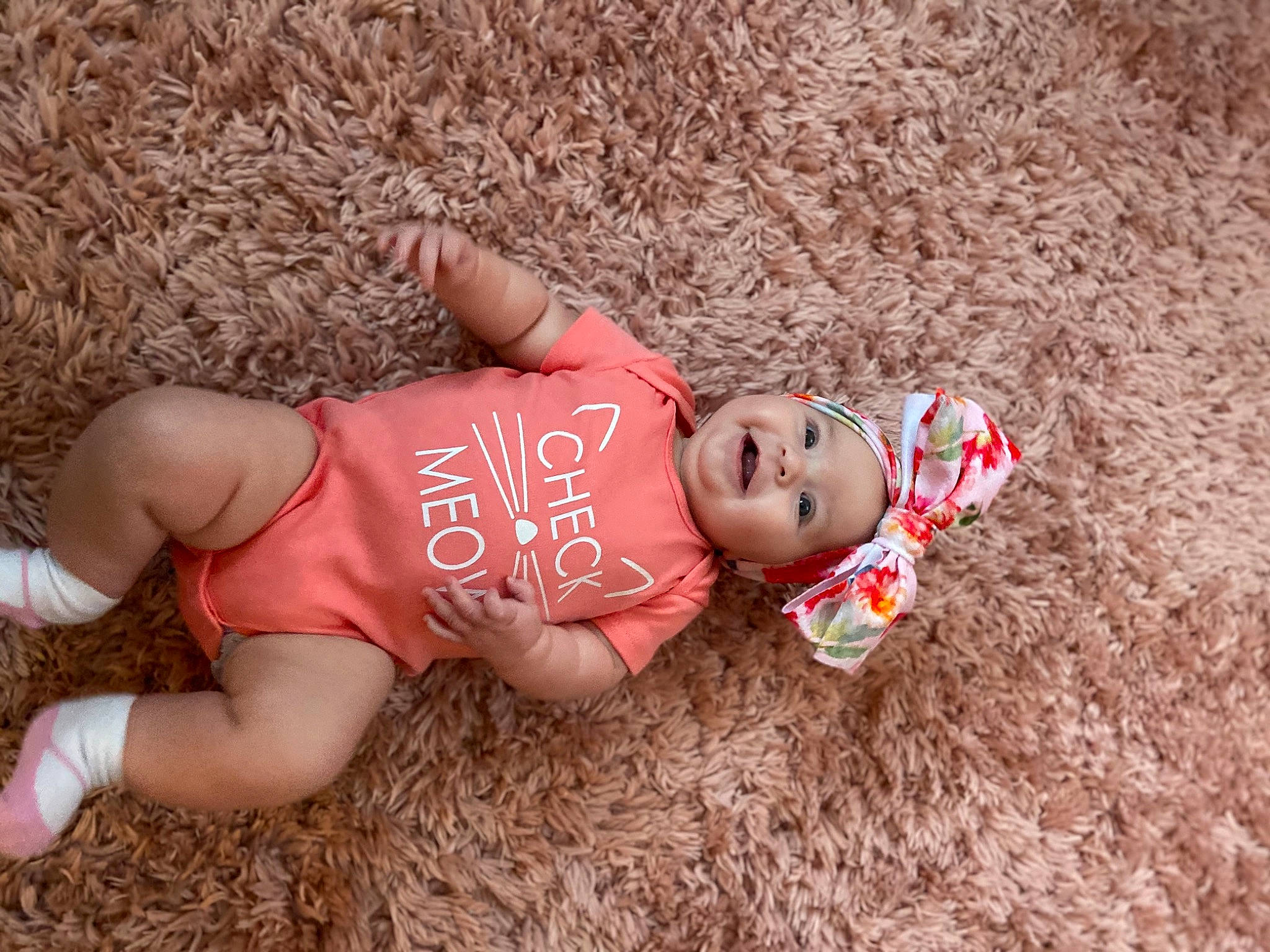 Piper joined the competition — help win amazing prizes! baby, baby_toddler_clothing, child, happy, headgear, headwear, person, pink, play, smile, toddler
